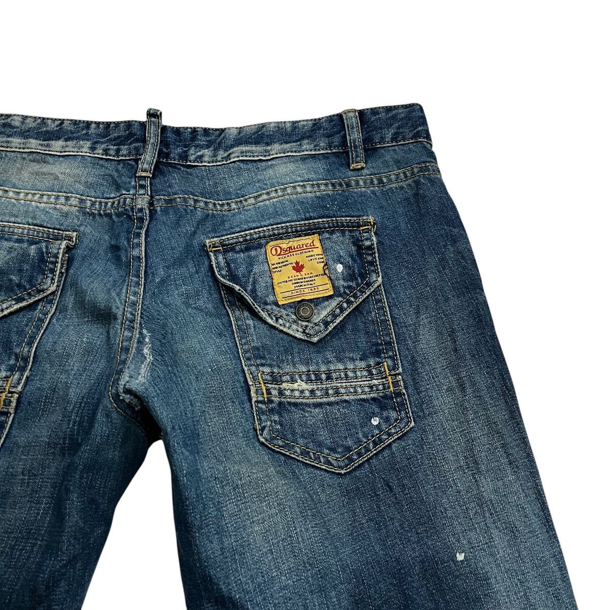 Dsquared2 Vintage Dsquared2 Distressed Art Denim Jeans Size 34" / US 12 / IT 48 - 12 Thumbnail