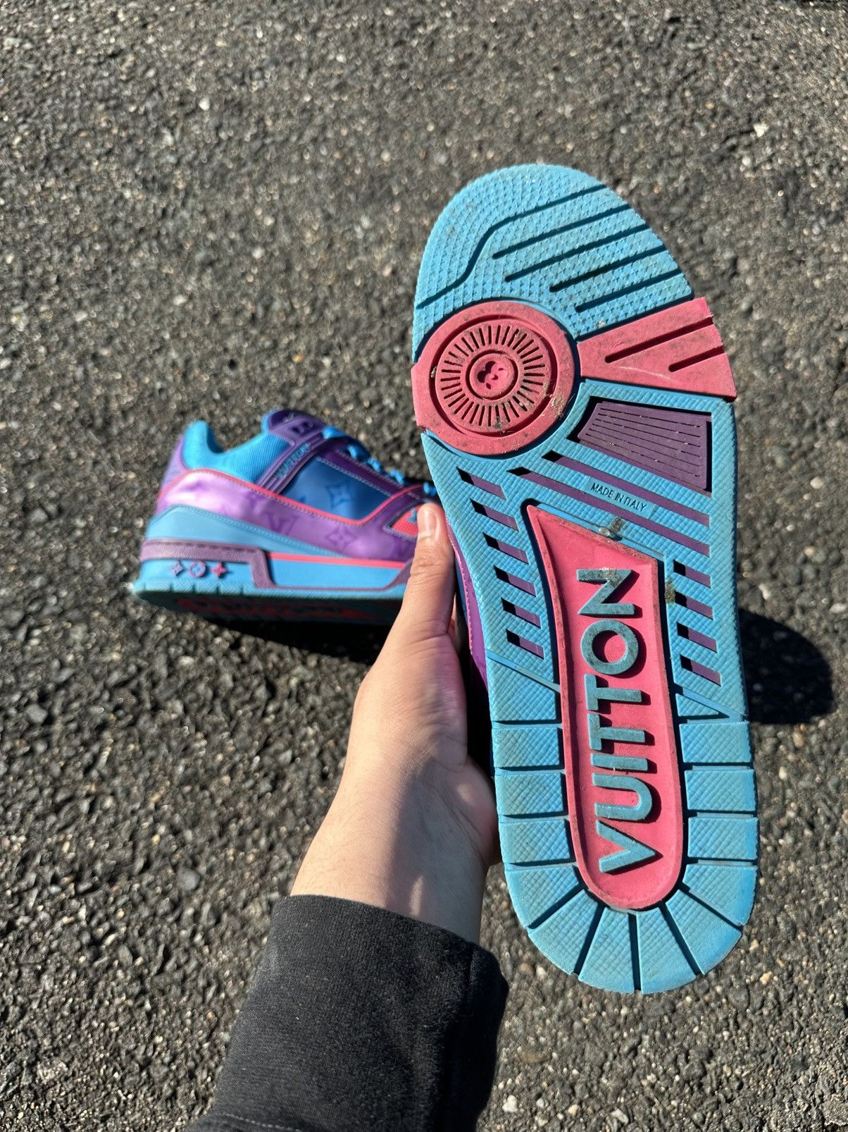 Louis Vuitton Louis Vuitton Trainer Purple Teal Metallic Size US 9.5 / EU 42-43 - 14 Thumbnail