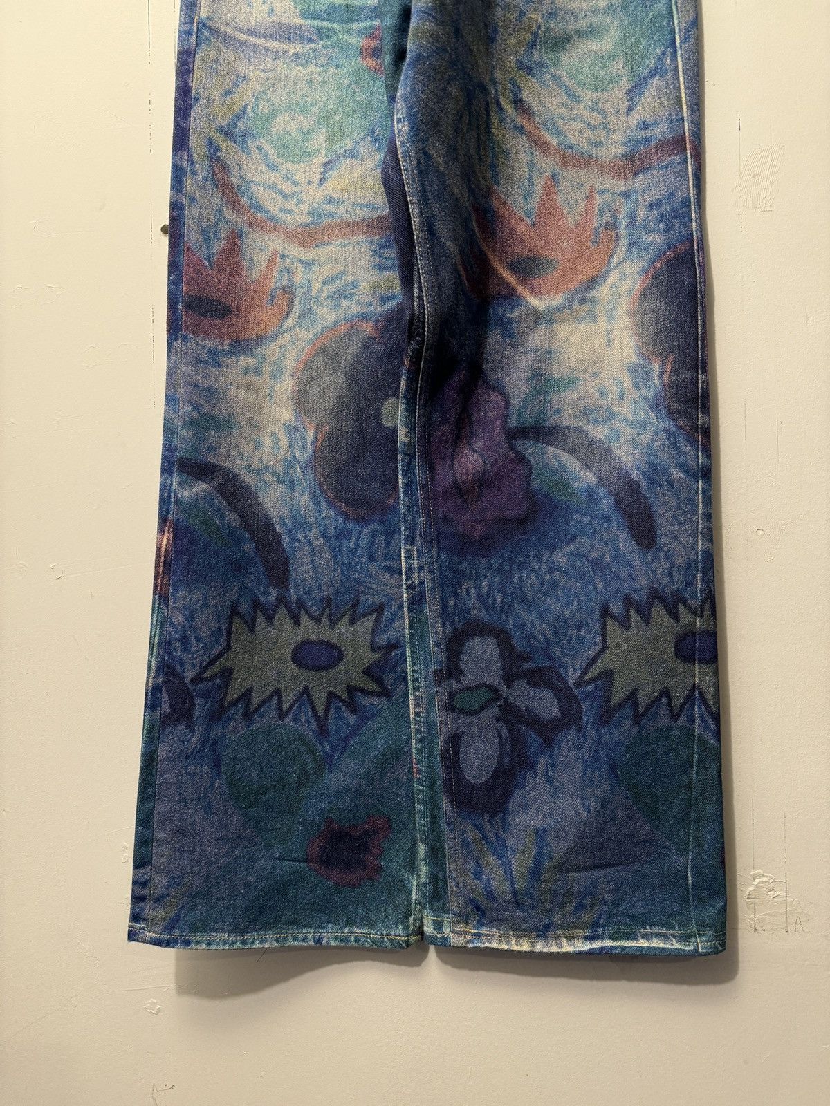 Our Legacy OUR LEGACY THIRD CUT DIGITAL CHALK FLOWER PRINT JEANS 29 Size US 31 - 11 Thumbnail