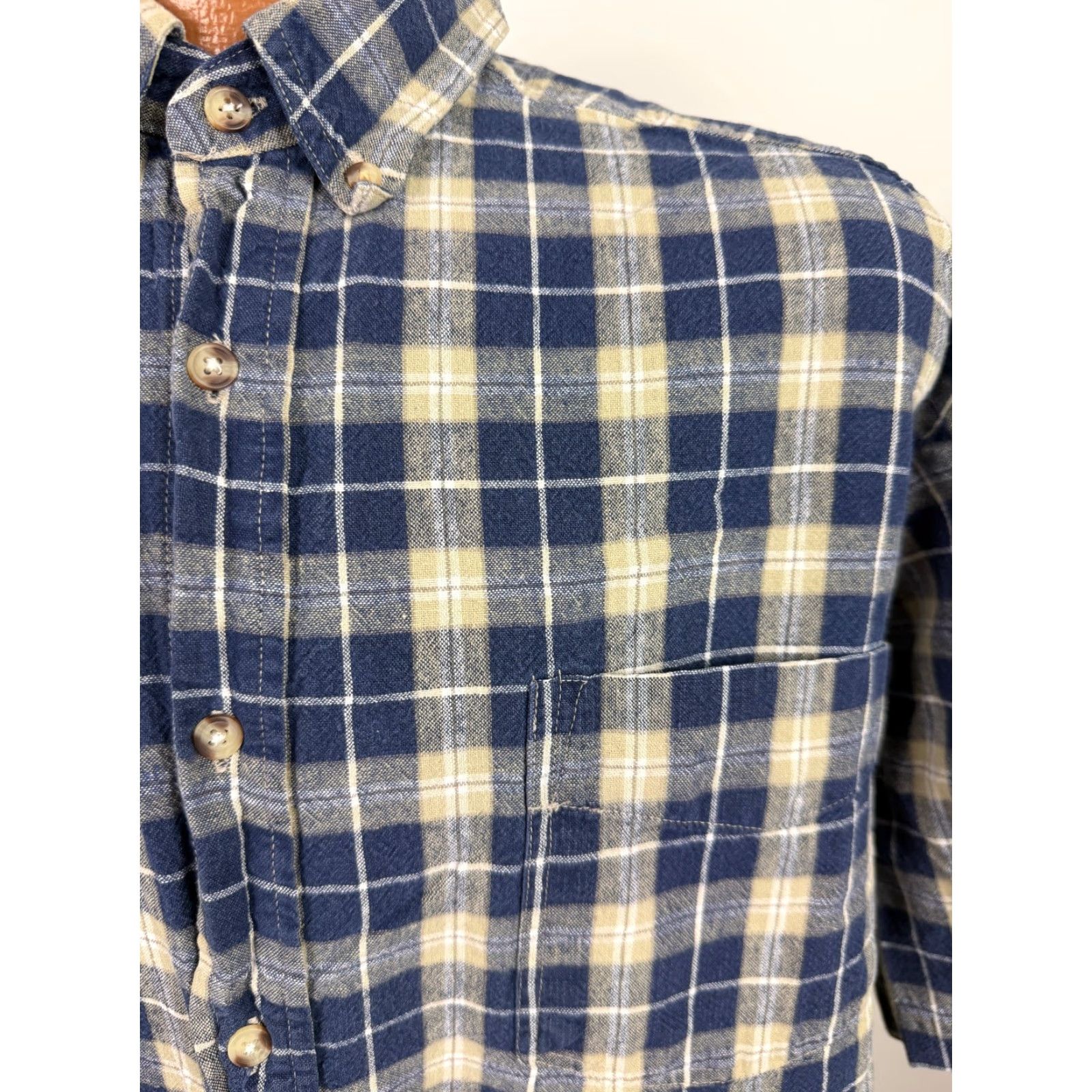 Vintage VINTAGE Northwest Territory 90s Plaid Button-Up Shirt Men Medium Blue Linen Blend Casual Grunge Size US M / EU 48-50 / 2 - 6 Thumbnail