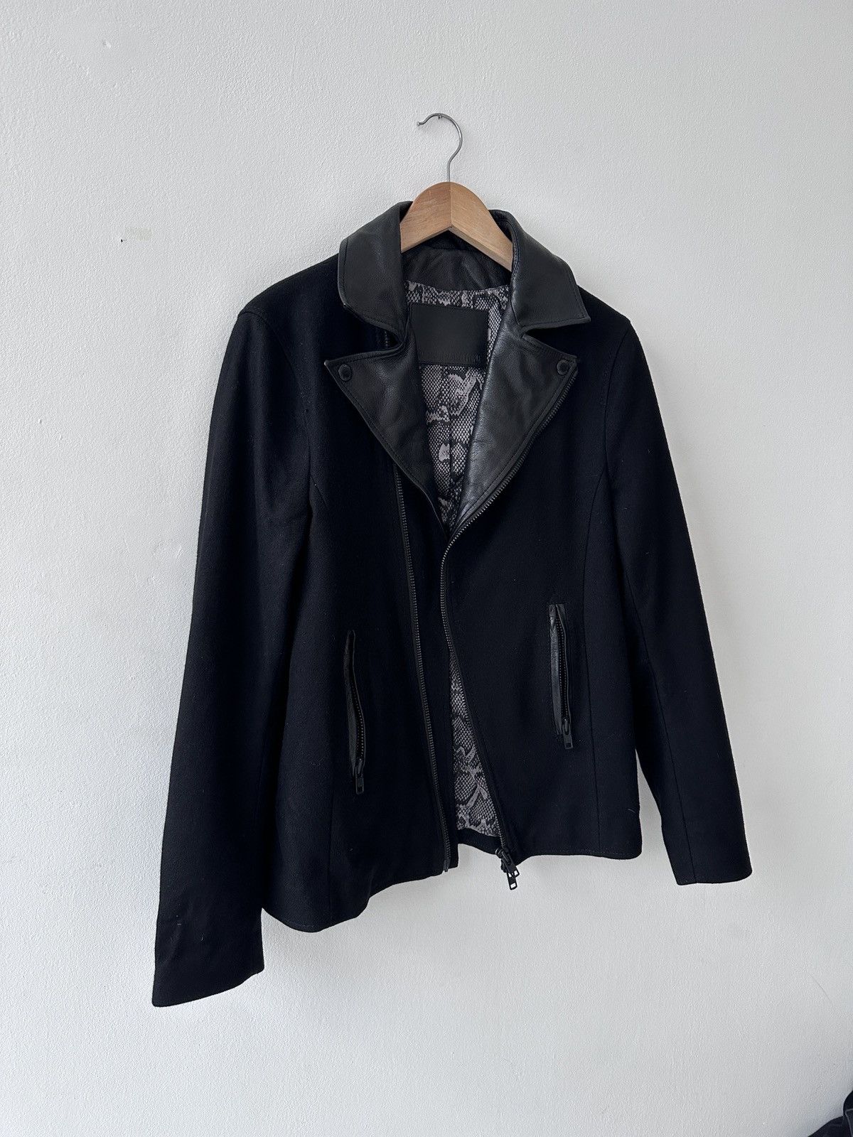 DRYKORN Vintage Wool Leather Biker Jacket Size US M / EU 48-50 / 2 - 3 Thumbnail