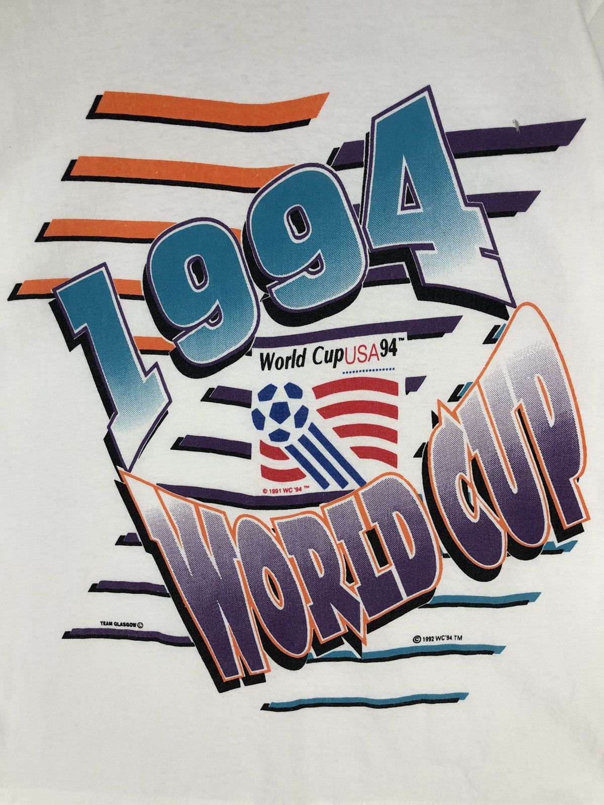 Vintage Vintage World Cup USA 1994 Team Glasgow Tshirt Size US S / EU 44-46 / 1 - 5 Thumbnail