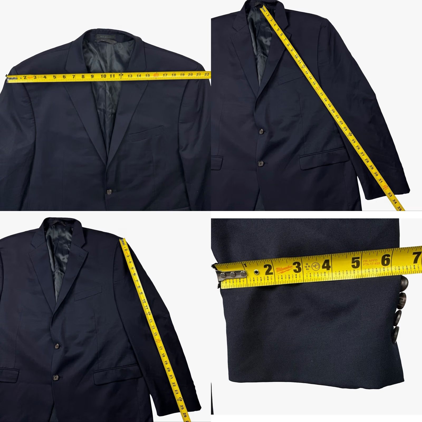Ralph Lauren VINTAGE Ralph Lauren LRL Blazer Men 2-Button Wool Navy Blue 50R Notch Lapel 50R Mens Size 50R - 8 Thumbnail