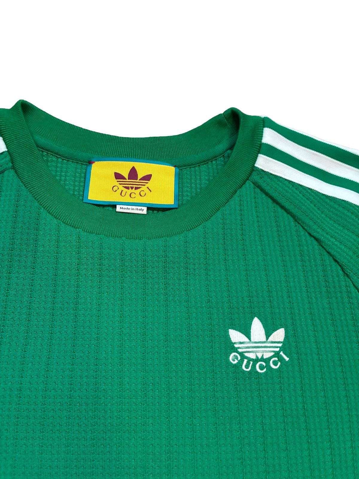 Adidas × Gucci Gucci x Adidas Green Tracksuit – Short Sleeve Size US M / EU 48-50 / 2 - 2 Thumbnail