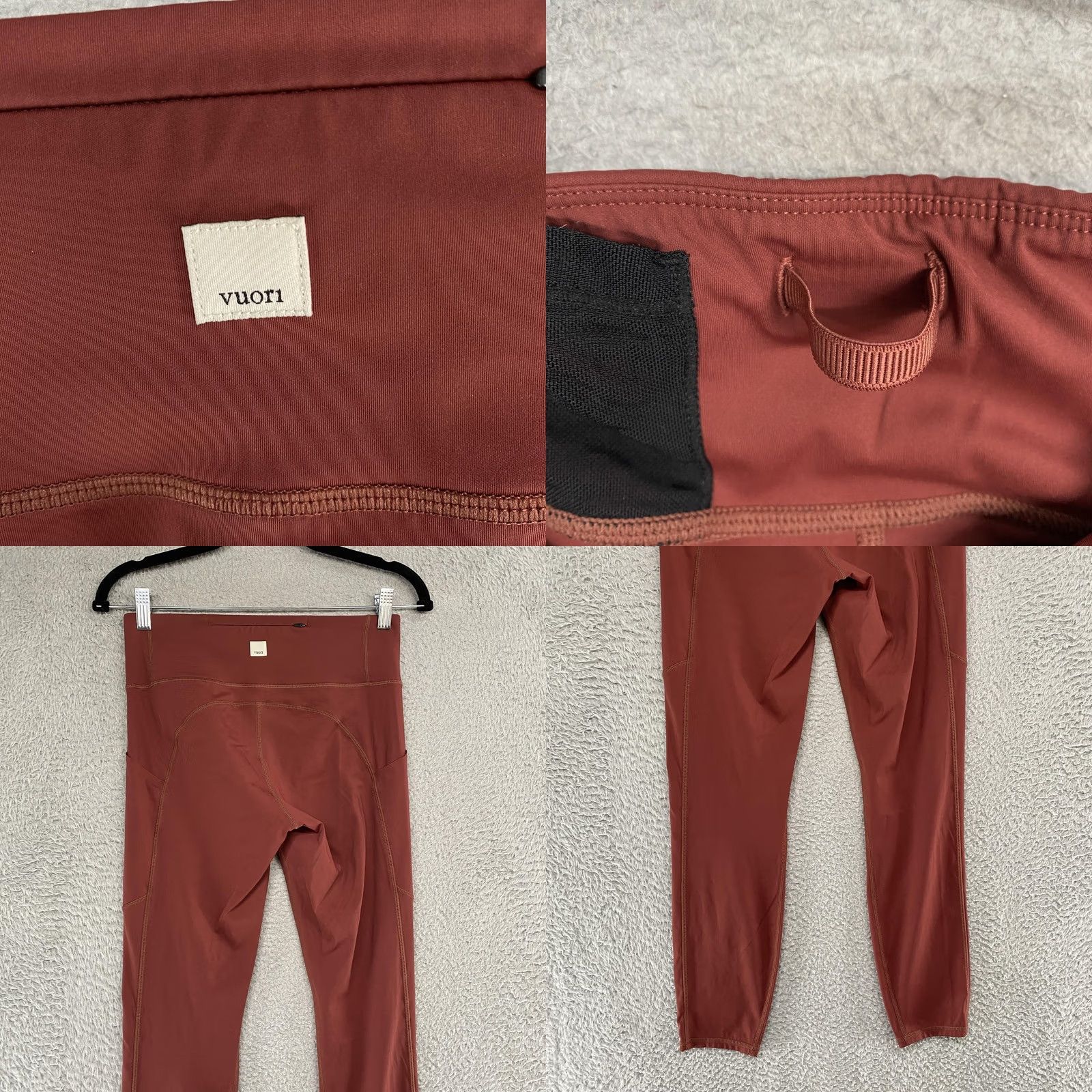 Vuori Vuori Leggings Womens Small Brown High Rise Ankle Pockets Yoga Gym Workout Size 28" / US 6 / IT 42 - 8 Thumbnail