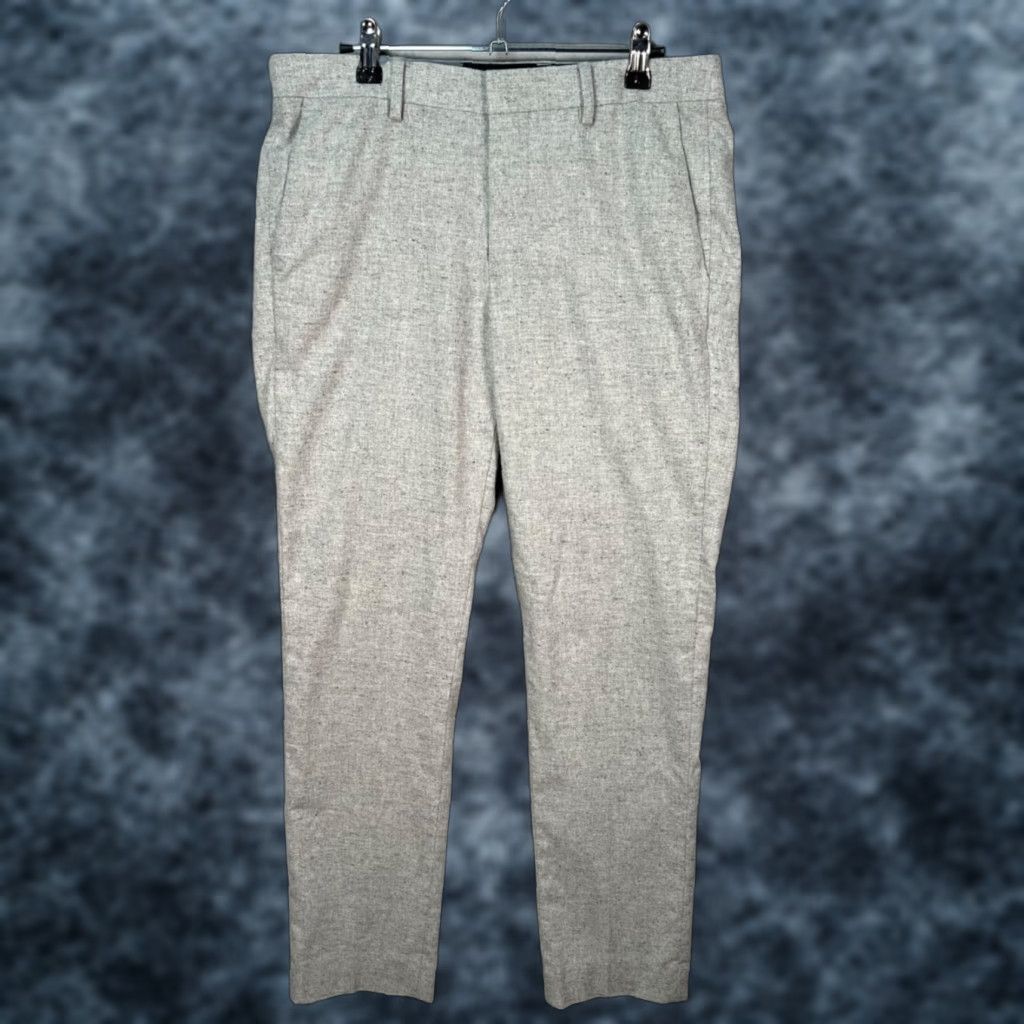 Bonobos Bonobos Mens 31 x 30 Gray Tailored Wool Blend Dress Pants Size US 31 - 1 Thumbnail