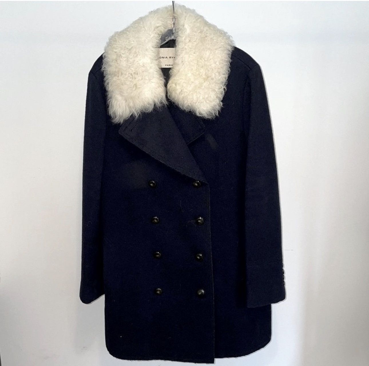 Sonia Rykiel SONIA RYKIEL PARIS Wool Coat & detachable fur vest Size L / US 10 / IT 46 - 1 Thumbnail