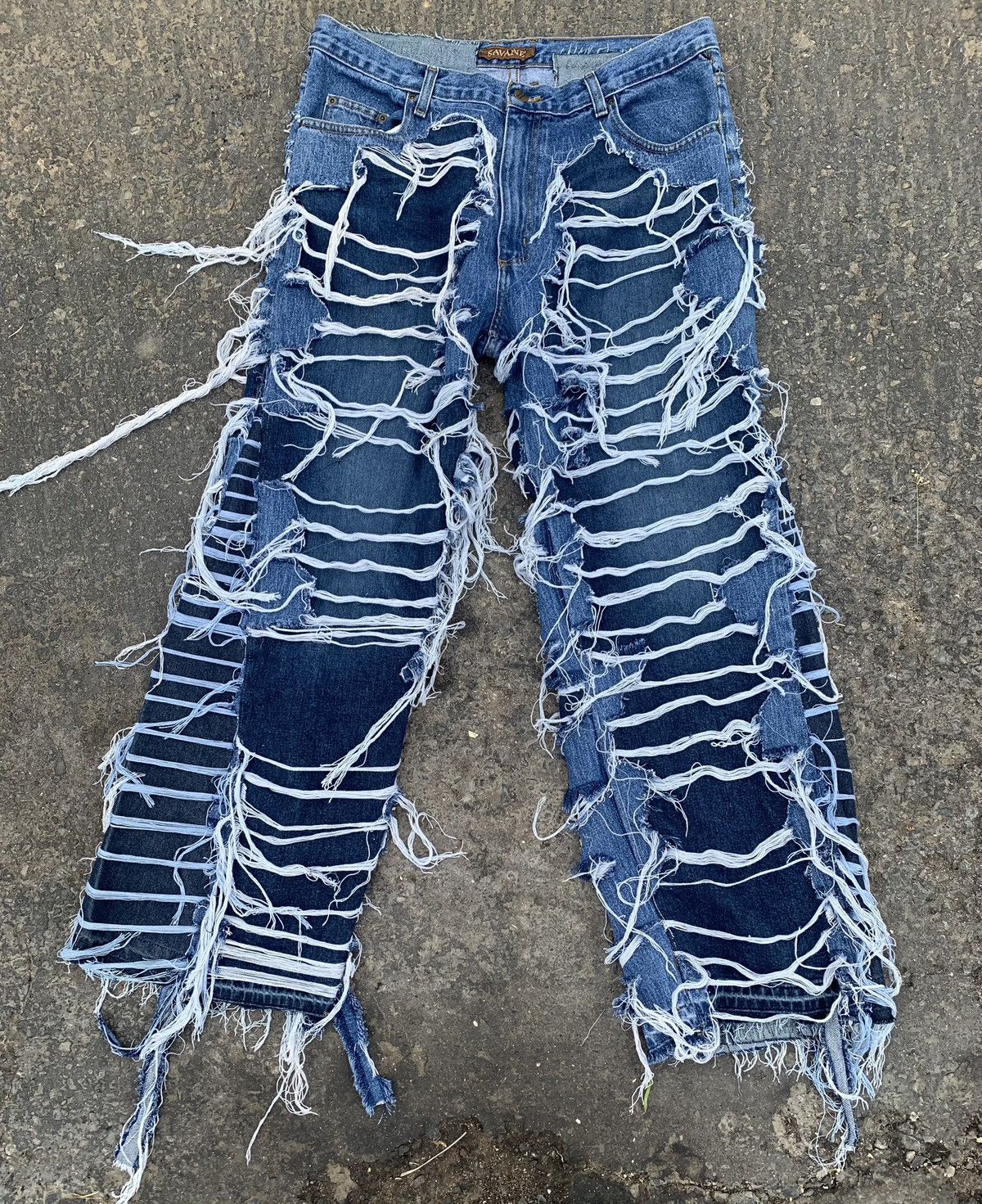 Image of Levis Ttorn Destroyed Denim in Blue, Men's (Size 36)