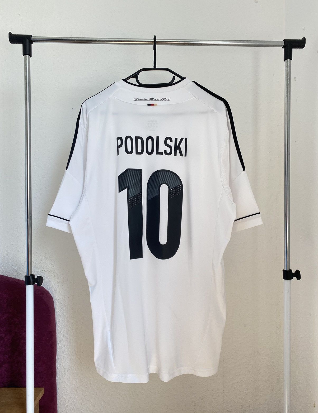 Adidas Germany 2012 2013 Podolski #10 Football Soccer Jersey France Size US XL / EU 56 / 4 - 1 Thumbnail