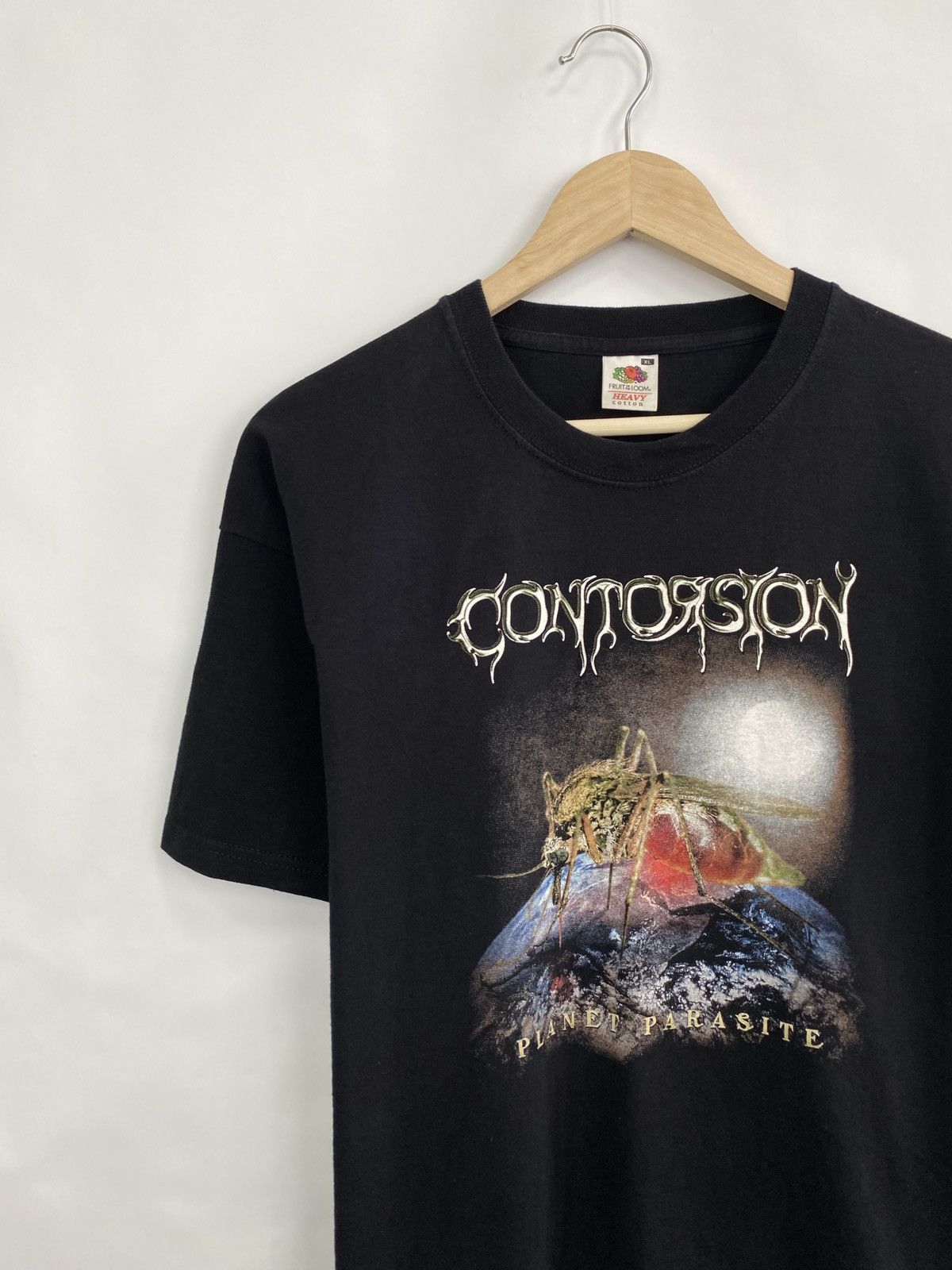 Fruit Of The Loom 🦟 Vintage 90s Contorsion Planet Parasite Mosquito t-shirt Size US XL / EU 56 / 4 - 2 Thumbnail