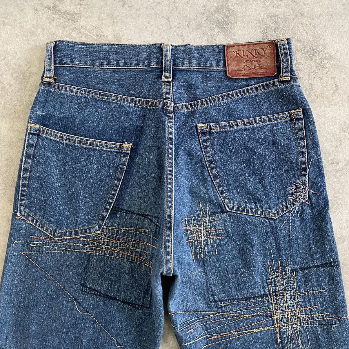 Hysteric Glamour × Vintage VTG 90’s HG Artisanal Zigzag Flared Denim Jeans Size US 27 - 22 Thumbnail