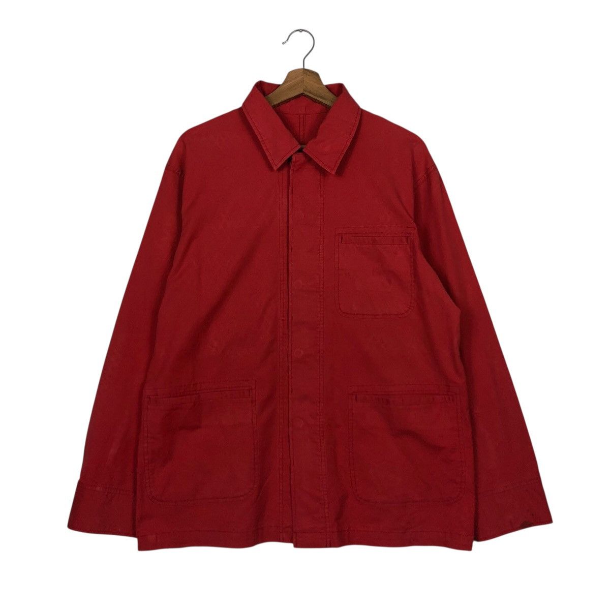 Chaps Ralph Lauren × Japanese Brand Rich Red Vintage Chore Jacket Duck Canvas Chaps Ralph Lauren Size US M / EU 48-50 / 2 - 2 Thumbnail