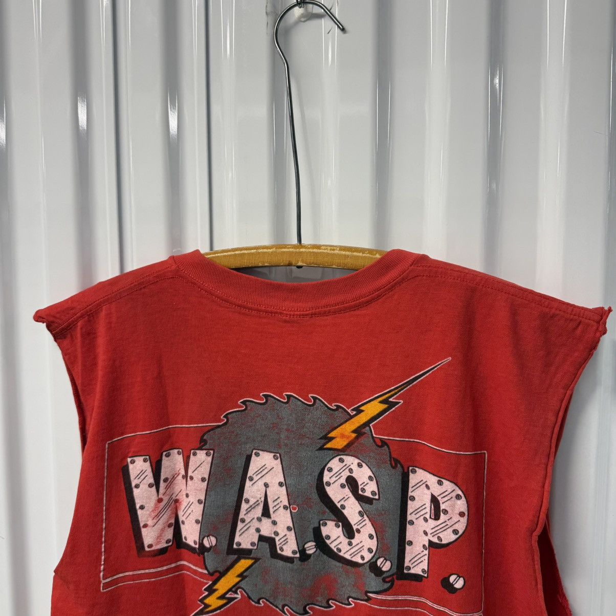 Vintage RARE Vintage 80s WASP Fucked Up Double Sided Cutoff Band Tee Size US L / EU 52-54 / 3 - 10 Thumbnail
