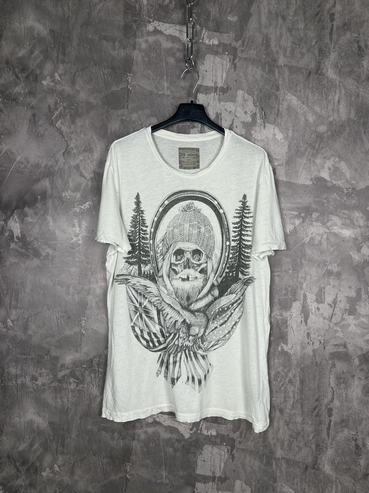 Allsaints × Vintage T-shirt Vintage Allsaints Distressed Faded Art Graffiti Rare Size US M / EU 48-50 / 2 - 1 Thumbnail