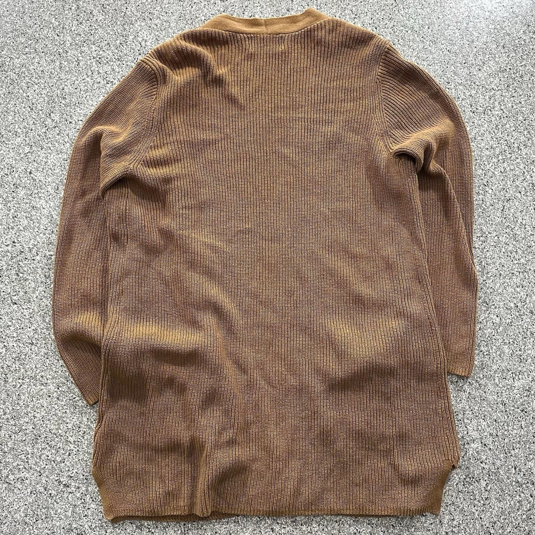 Old Navy Old Navy Cardigan Sweater Womens M Brown Knit Longline Open Front Livaeco Size M / US 6-8 / IT 42-44 - 6 Thumbnail