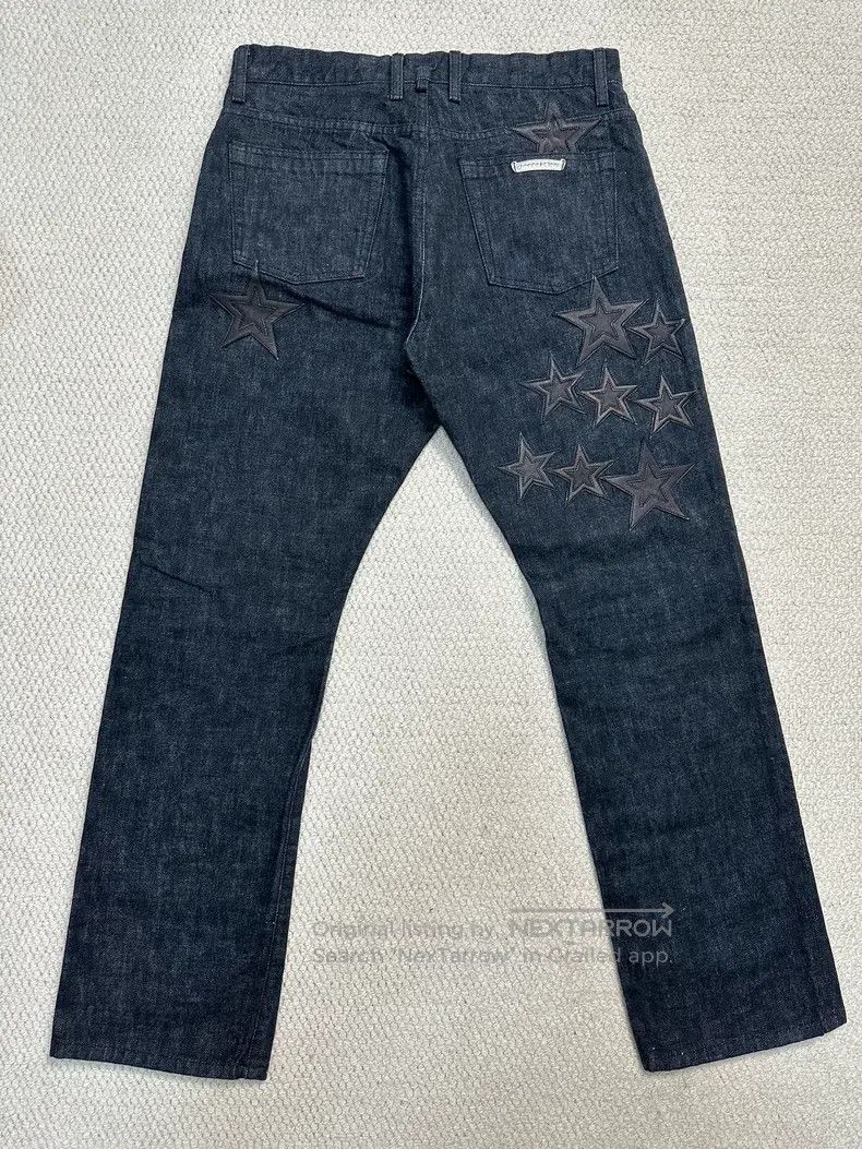 Chrome Hearts CHROME HEARTS 32 Star leather flame jeans Size US 32 / EU 48 - 3 Thumbnail