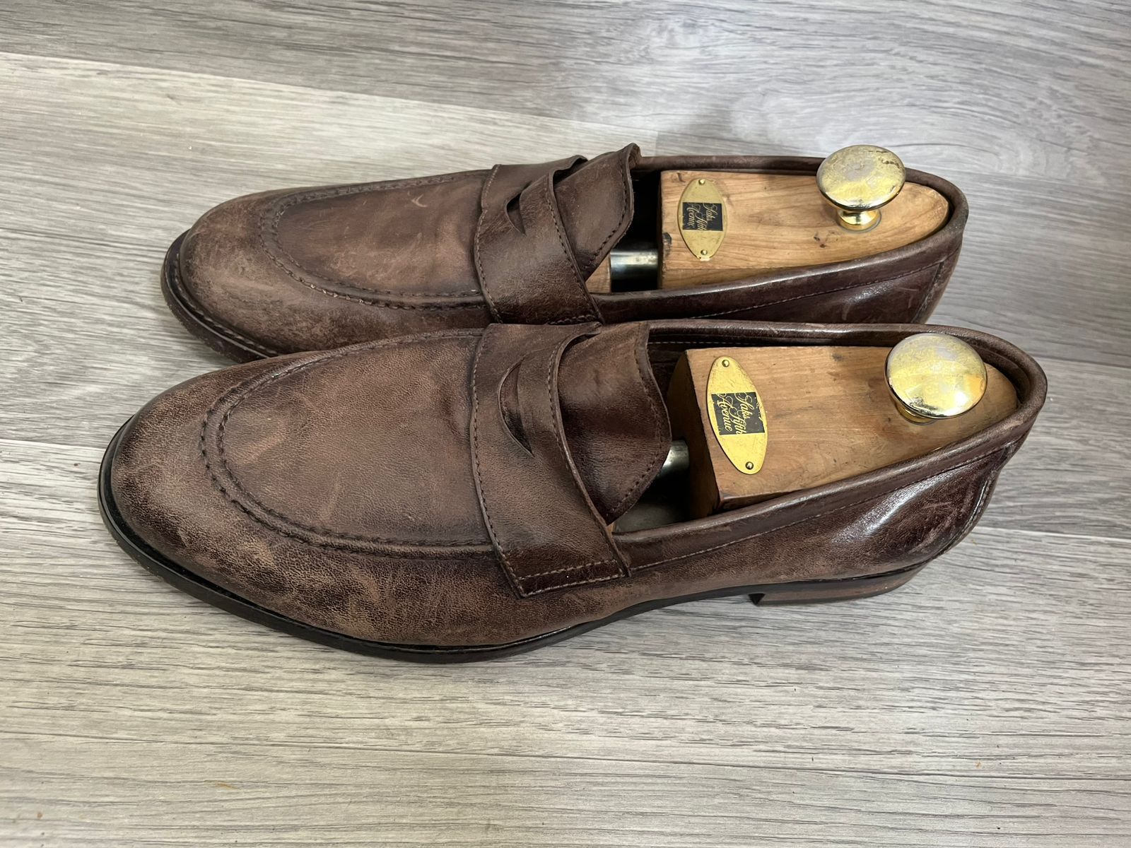 Officine Creative Officine Cerative Hand Crafted Penny Loafers Leather Sz 43 Size US 10 / EU 43 - 4 Thumbnail