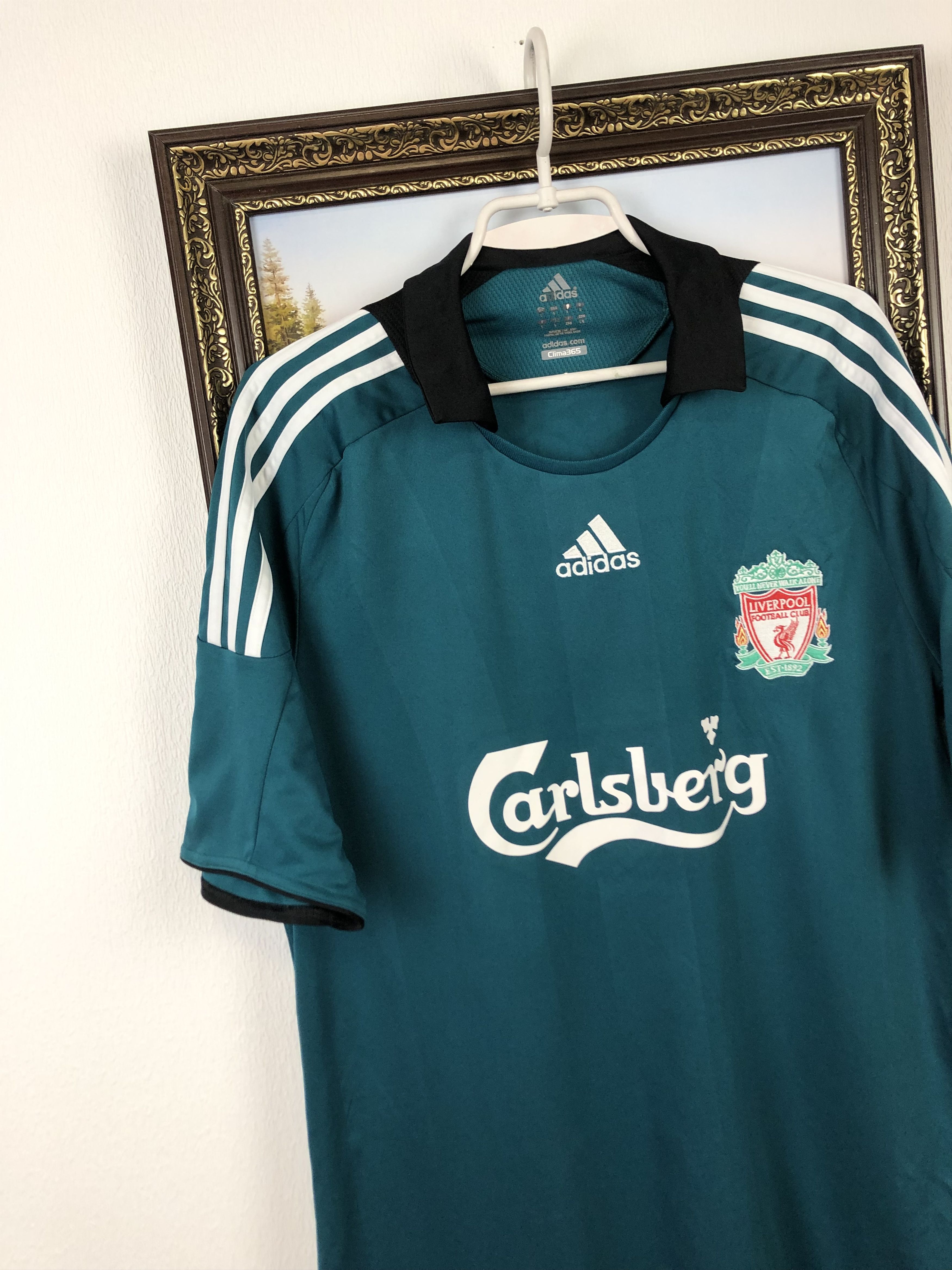 Adidas Liverpool football shirt 2008 Jersey #23 Carragher Soccer Size US L / EU 52-54 / 3 - 5 Thumbnail