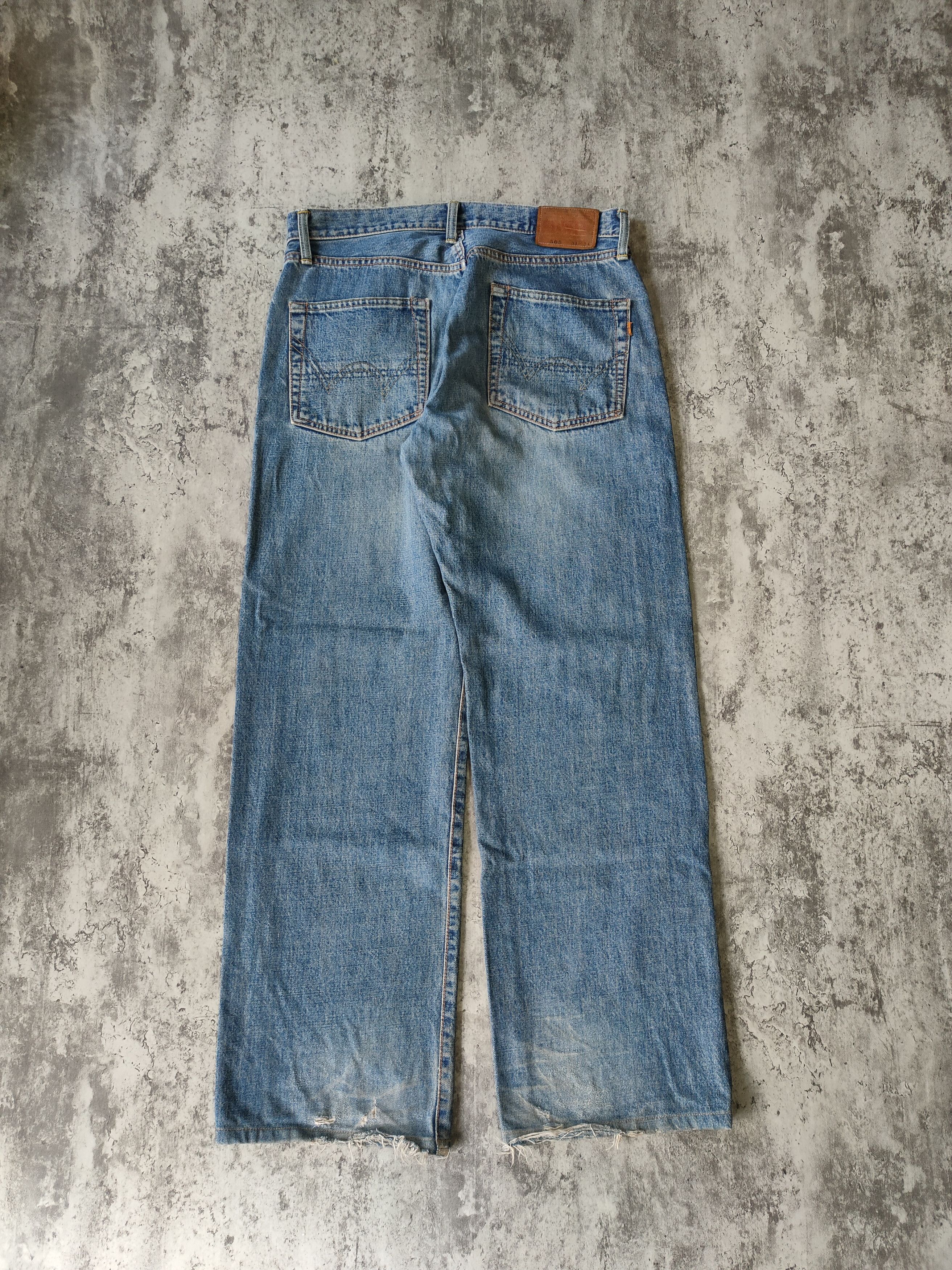 Edwin × Japanese Brand Edwin 505 Japan Selvedge Distressed Jeans Size US 31 - 2 Thumbnail