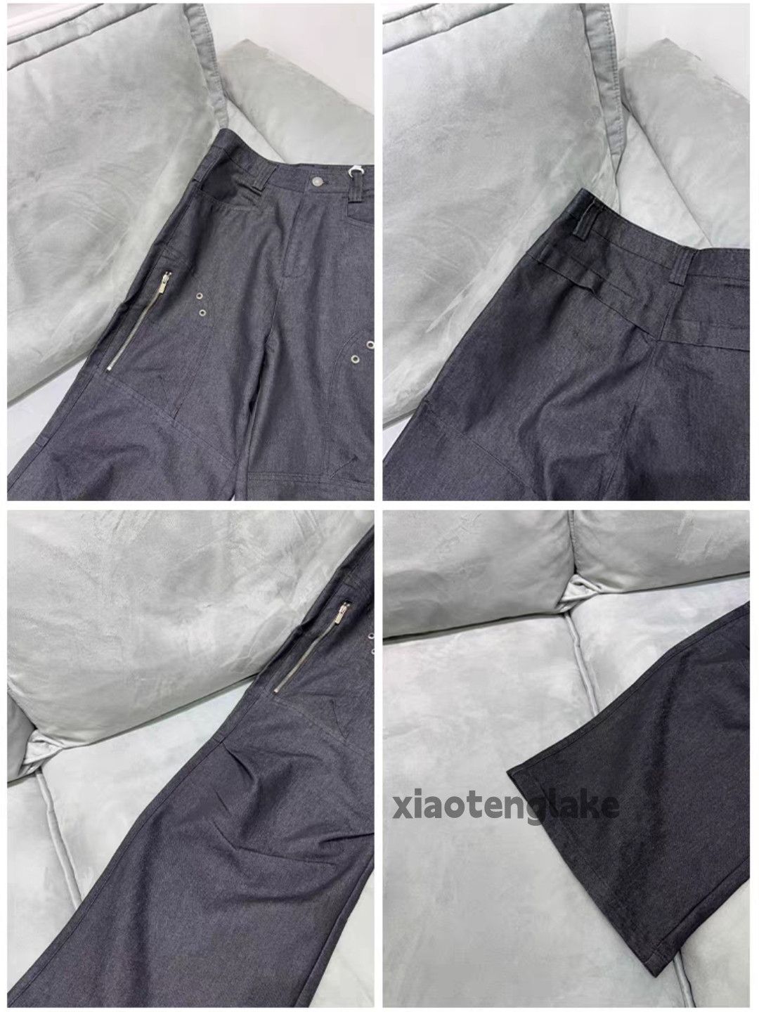 Vintage Zipper utility punk yuppie loose baggy cargo jeans Size US 31 - 6 Thumbnail