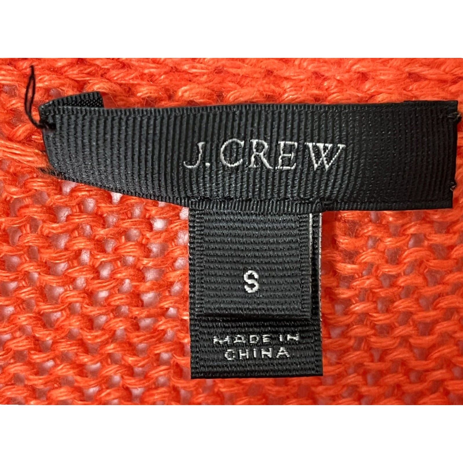 J.Crew J. Crew Linen Sweater Womens Small Orange Long Sleeve Size S / US 4 / IT 40 - 4 Thumbnail