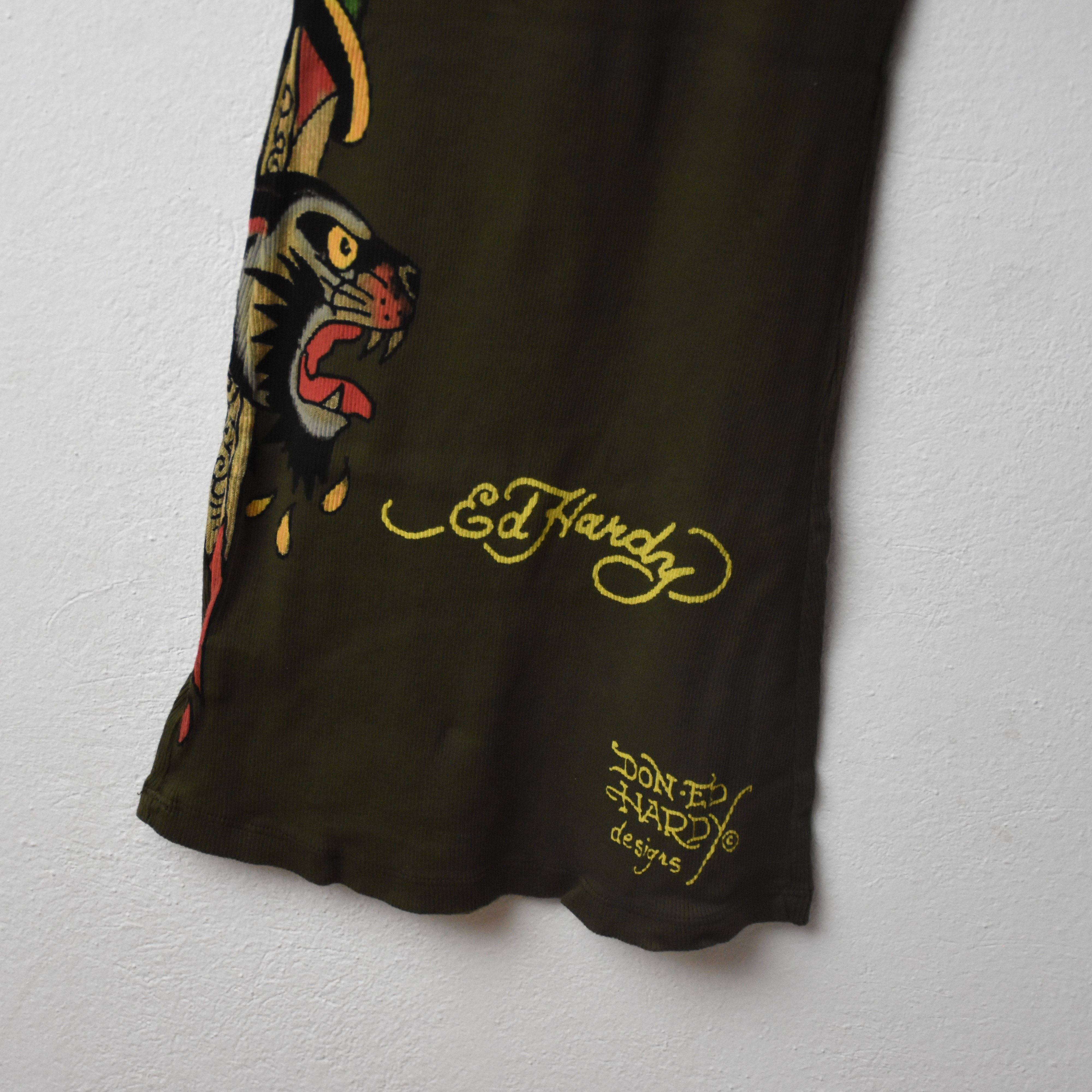 Ed Hardy Y2K vintage Ed Hardy unworn dress t-shirt rose sword panther Size ONE SIZE - 8 Thumbnail