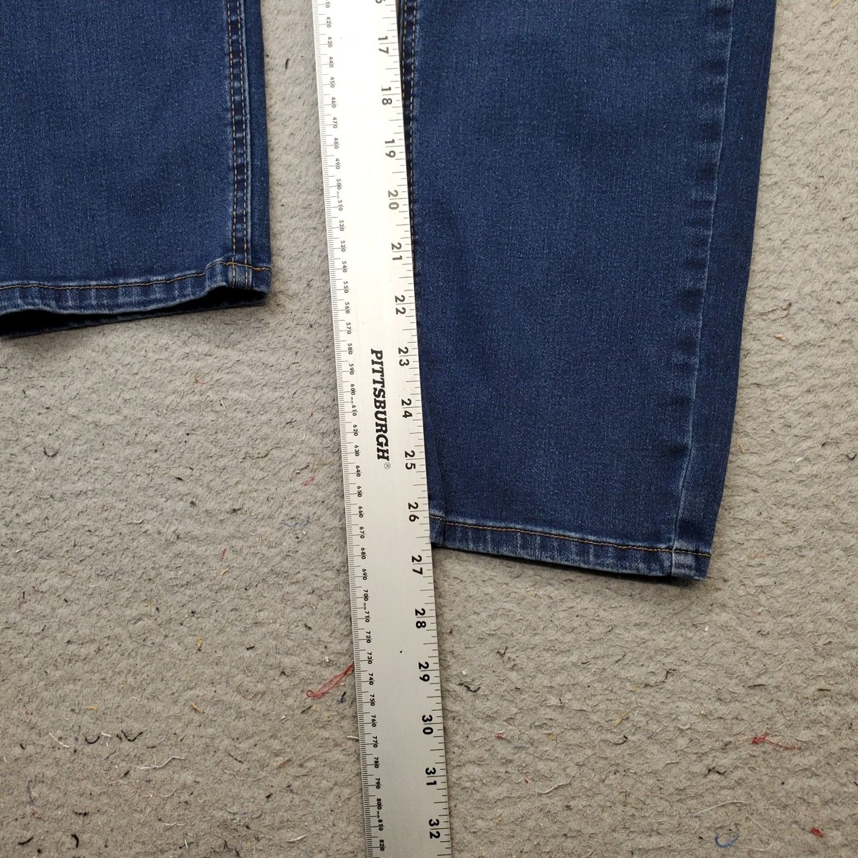Vintage Angels Signature Convertible Jeans Womens 16 Blue Stretch Distressed Skinny Jeans 5-Pocket Regular Inseam 26.75" Blue Mens Womens Girls Boys Size 38" / US 16 / IT 52 - 4 Thumbnail