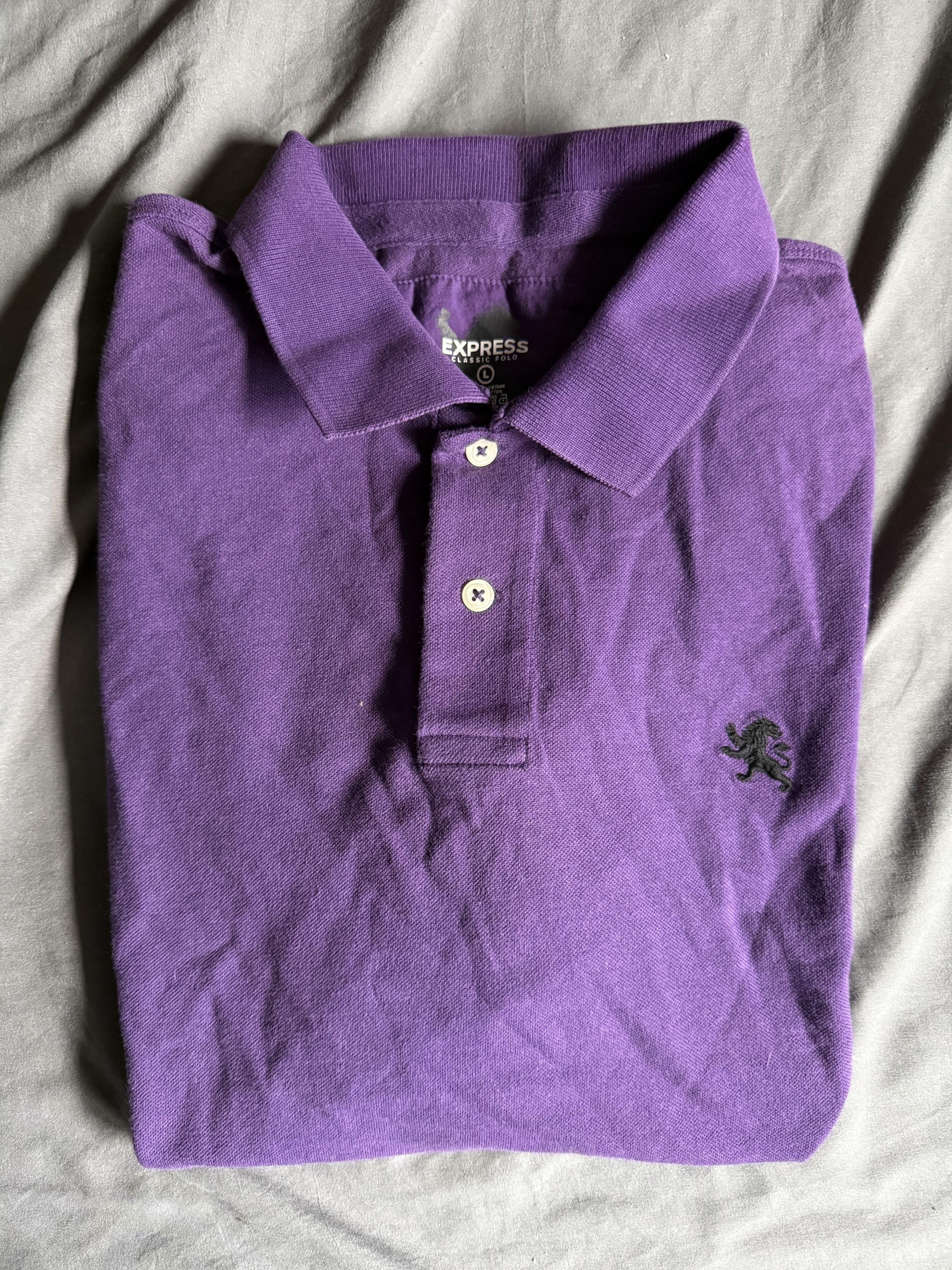 Express Express Polo Shirt S/S purple LARGE $69.50 Size US L / EU 52-54 / 3 - 1 Thumbnail