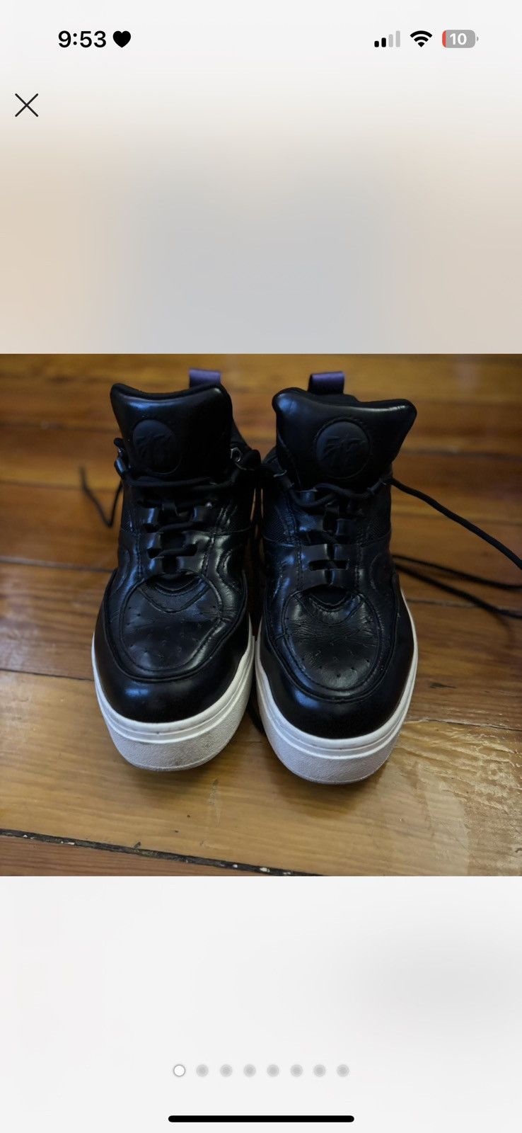 Eytys Eytys Black Leather Chunky Sneakers with White platform Size US 7.5 / IT 37.5 - 1 Thumbnail