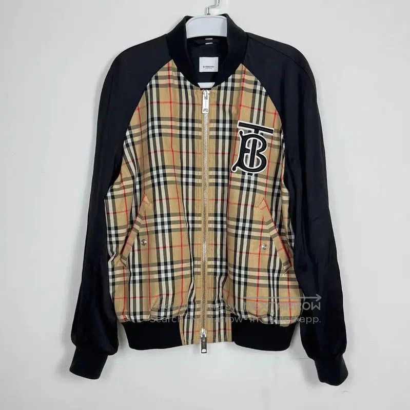 Burberry Burberry Men's Black Plaid Bomber Jacket. Size US M / EU 48-50 / 2 - 1 Thumbnail