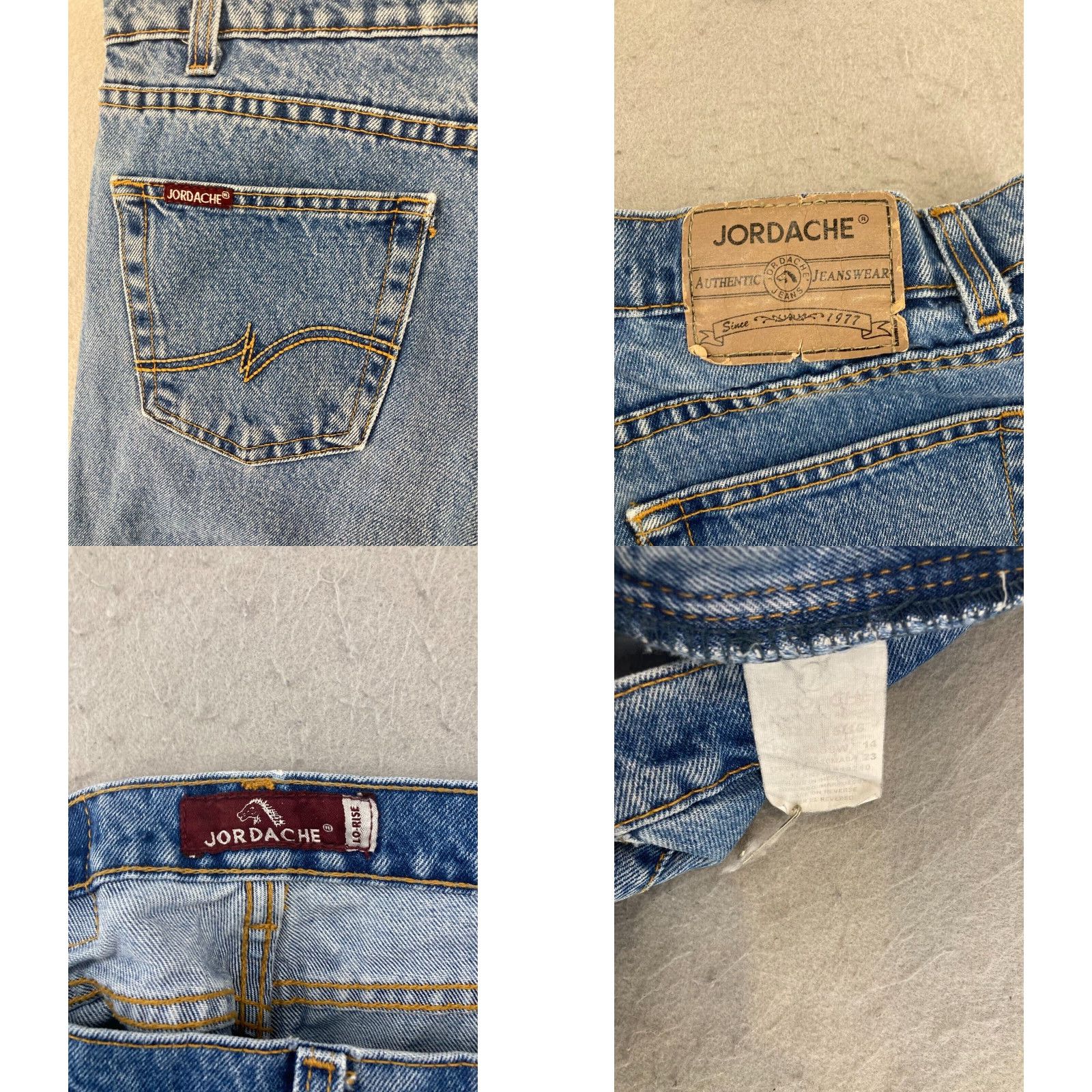 Jordache Jordache Womens Jeans 15/16 Vintage 90s High Rise Tapered Blue Denim 5-Pocket 30x29/Regular Womens Jeans Size 36" / US 14 / IT 50 - 8 Thumbnail