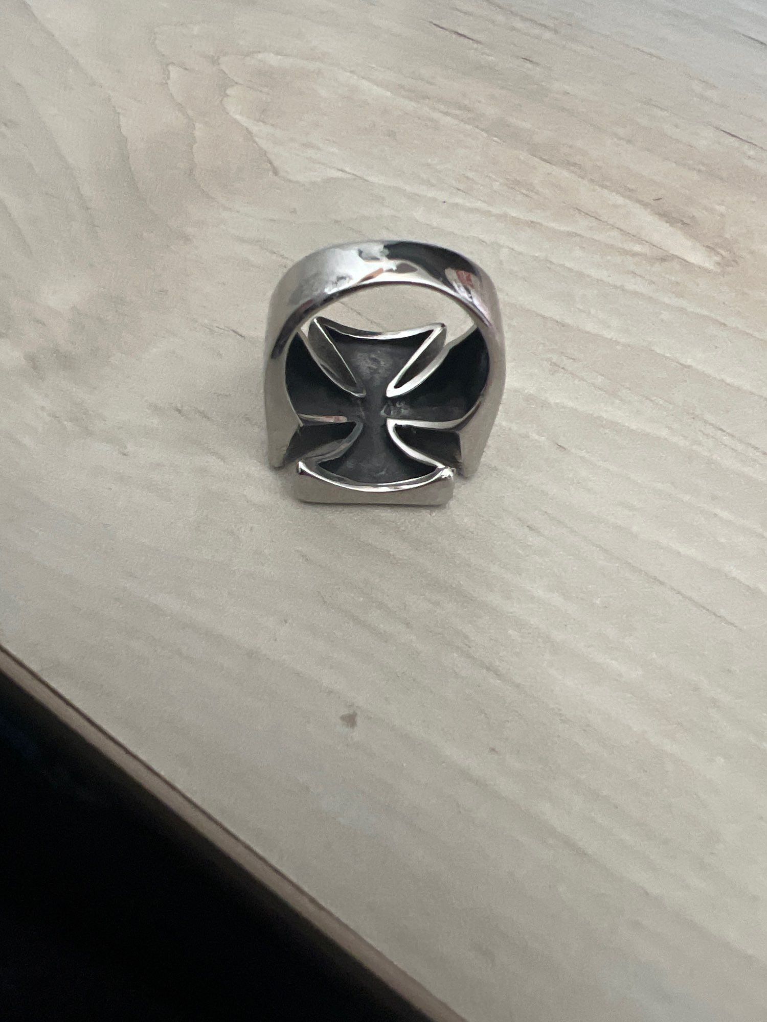 Vintage Cross 316L Stainless Steel Biker Ring Size ONE SIZE - 3 Thumbnail