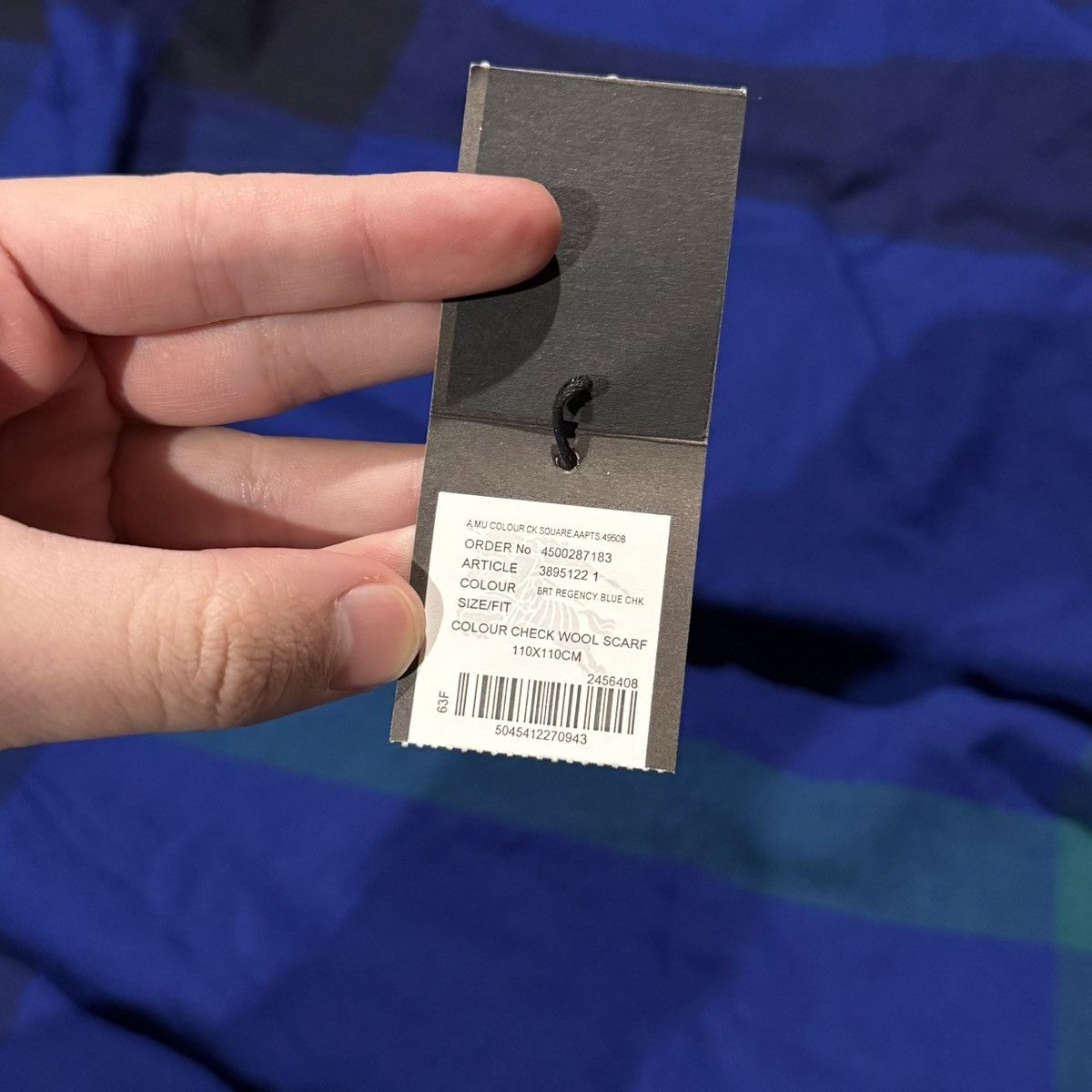 Burberry Burberry Merino Wool Nova Check Shawl Scarf Regency Blue Size ONE SIZE - 9 Thumbnail