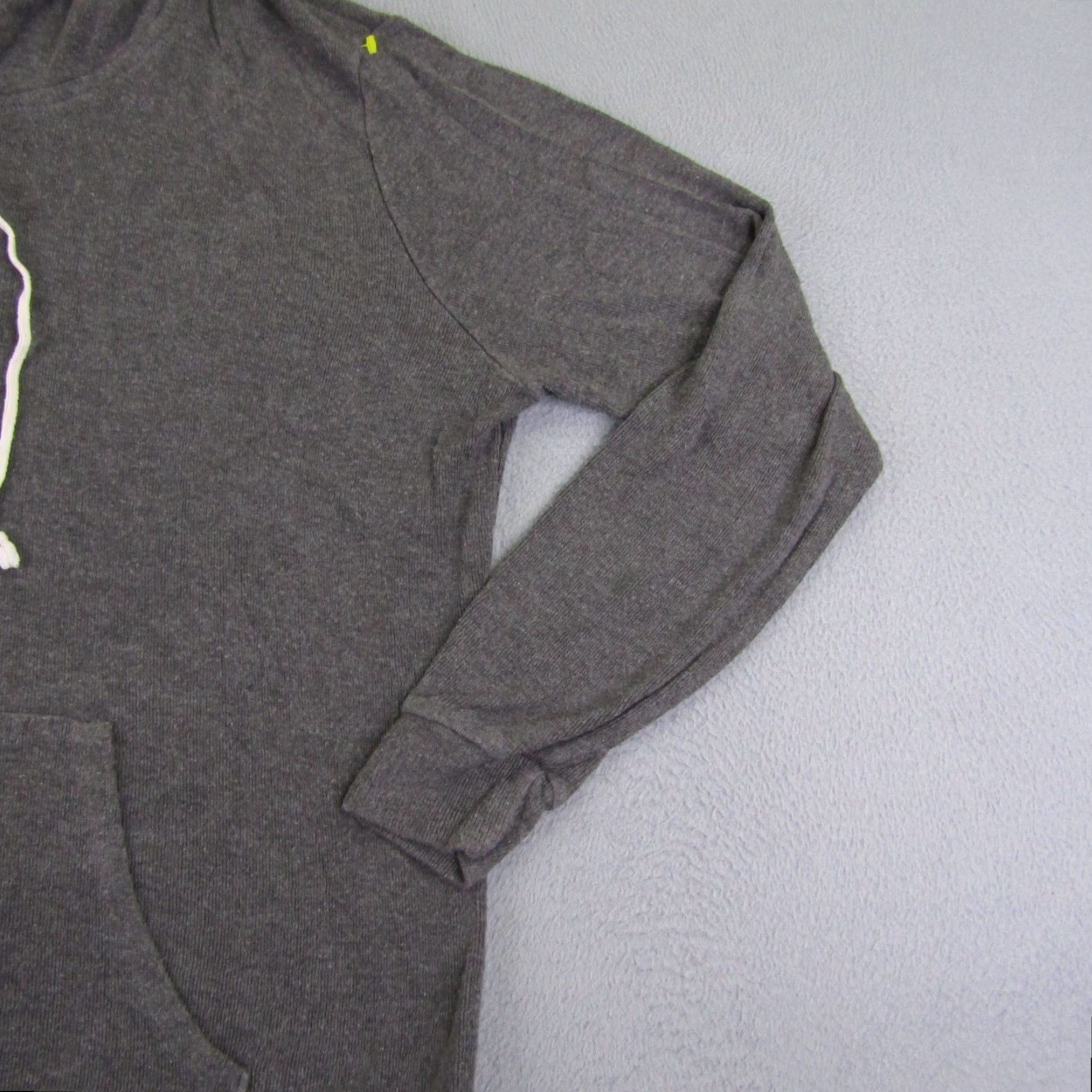 Vintage VINTAGE John Galt Hoodie Sweater Womens One Size Gray Pullover Knit Cotton Blend Pockets Hooded Stretch Size ONE SIZE - 2 Thumbnail