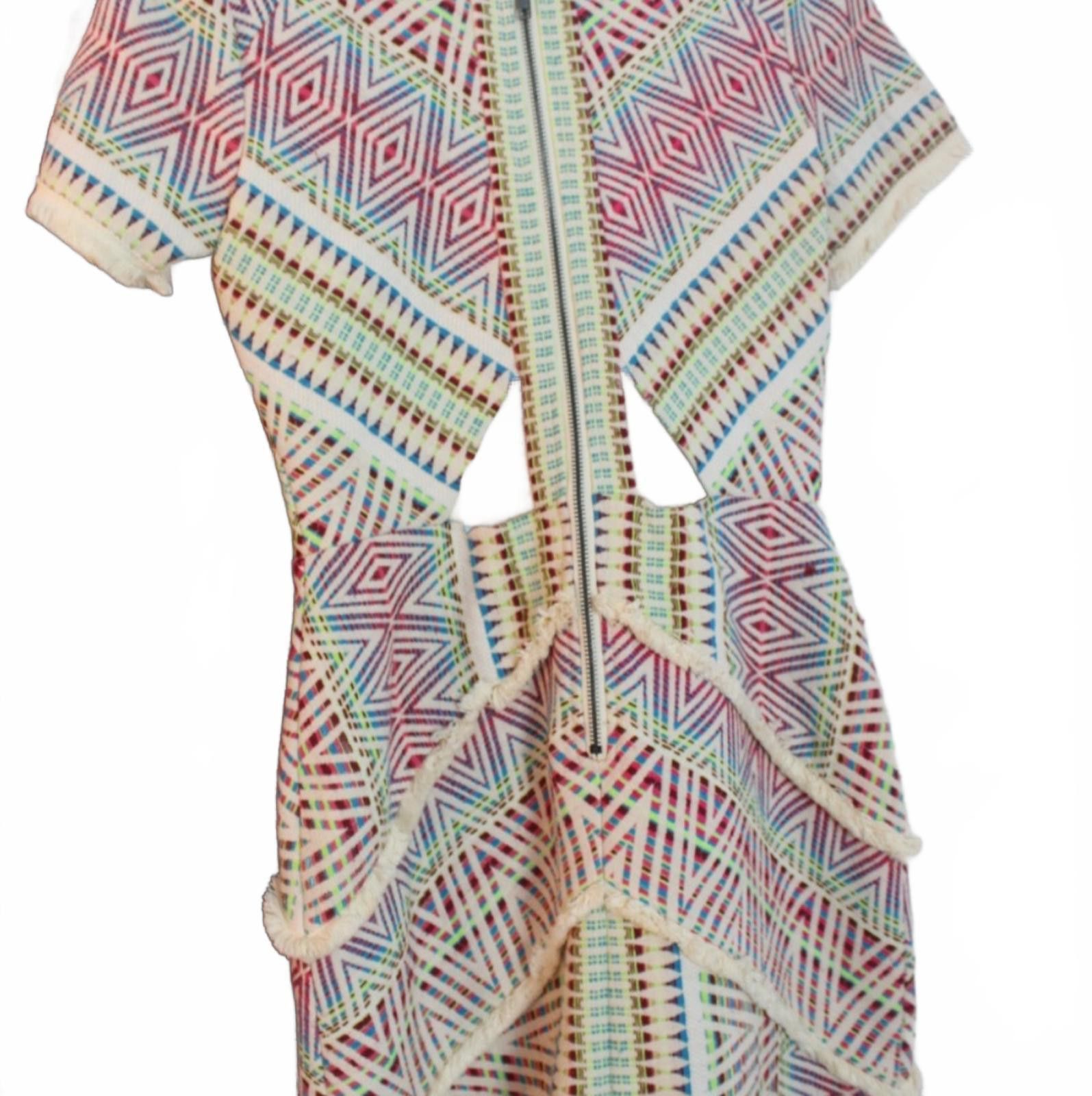 Other ADELYN RAE Geometric Patterned Short Sleeve Summer Dress S Size S / US 4 / IT 40 - 2 Thumbnail