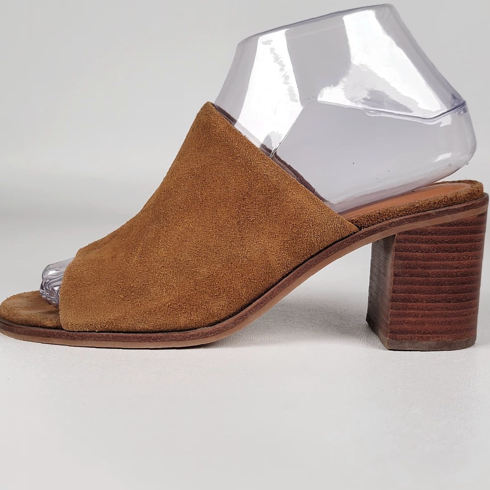 Lucky Brand Lucky Brand Sayvan Topanga Verona Suede Heeled Mules Women Size 6 M Brown Slip On Slide Size US 6 / IT 36 - 7 Thumbnail