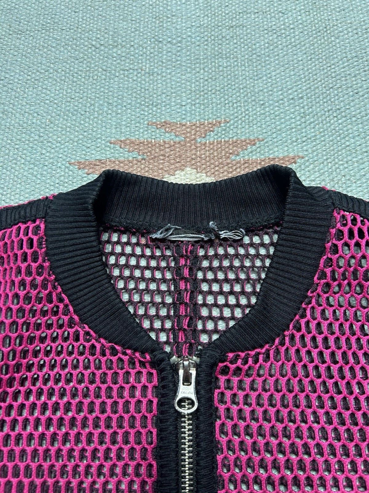 Vintage Vtg y2k mesh fishnet shirt jacket cropped rave Tripp style M Size M / US 6-8 / IT 42-44 - 3 Thumbnail