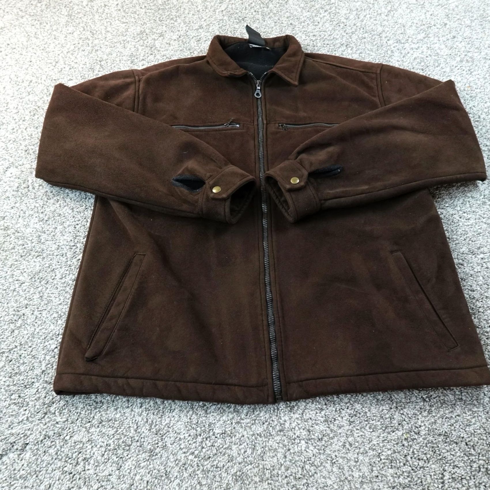 Vintage VTG Kuhl Alfwear Jacket Mens XL Brown Microsuede Fleece Windproof Full Zip Coat Hike Windbreaker Size US XL / EU 56 / 4 - 2 Thumbnail