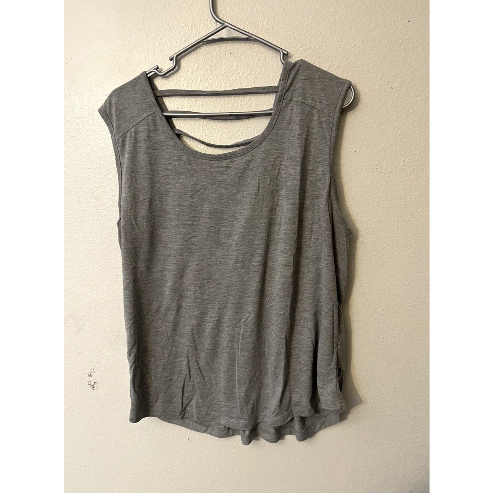 Vintage RBX Tank Top Womens XL Gray Heather V Neck Strappy Racerback Athletic Gym Size XL / US 12-14 / IT 48-50 - 2 Thumbnail