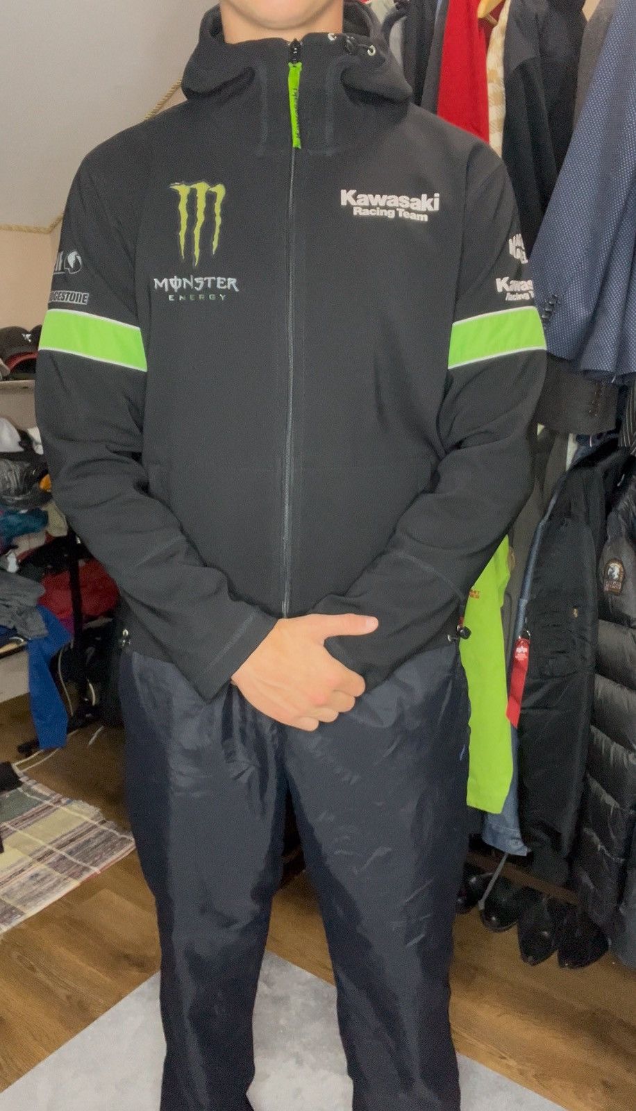 Other Vintage 90's Kawasaki Racing Team Logo Zip Up Jacket Size US M / EU 48-50 / 2 - 1 Thumbnail