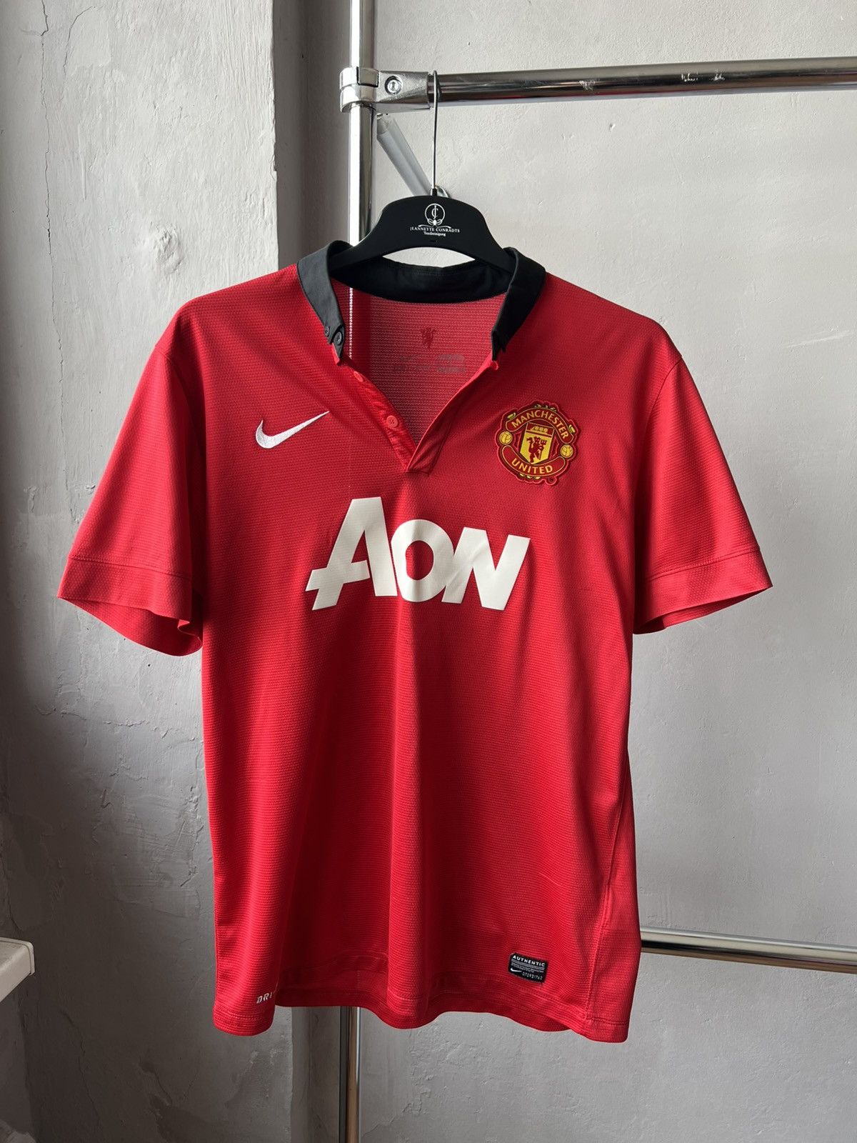 Nike 2013/14 MANCHESTER UNITED HOME SOCCER JERSEY FOOTBALL SHIRT Size US L / EU 52-54 / 3 - 2 Thumbnail