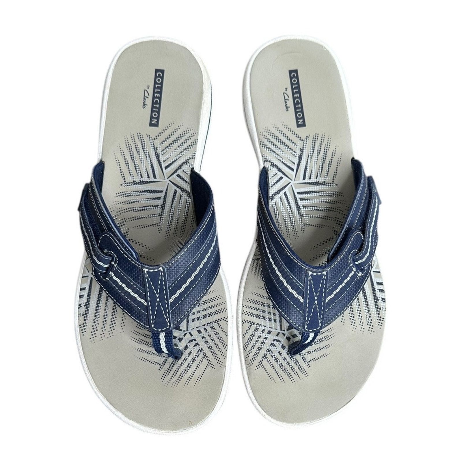 Clarks Clarks Brinkley Jazz Thong Flip Flop Sandals Size 9 Blue Size US 9 / IT 39 - 2 Thumbnail