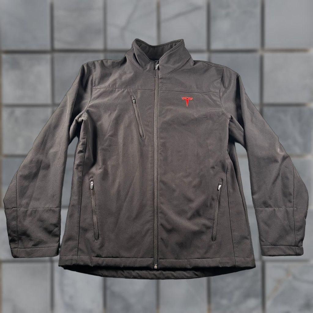 Logo 7 Tesla Softshell Jacket Mens M Black Embroidered Logo Pockets Zip Size US M / EU 48-50 / 2 - 1 Thumbnail