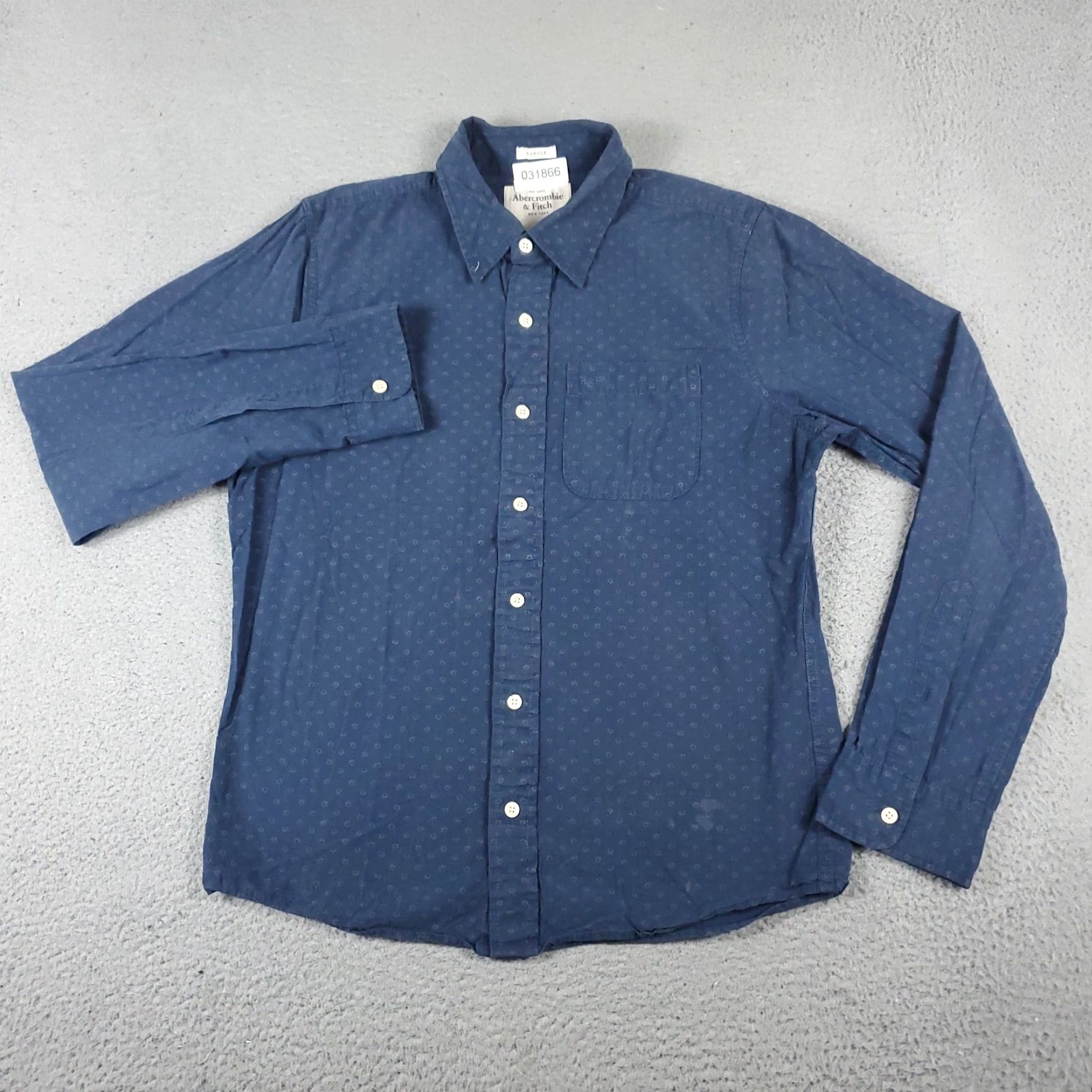 Abercrombie & Fitch VINTAGE Abercrombie & Fitch Shirt Men L Blue Geometric Button-Up Long Sleeve Button-Down Collar Modern Classic Geometric Pattern Mens Shirts Size US L / EU 52-54 / 3 - 3 Thumbnail