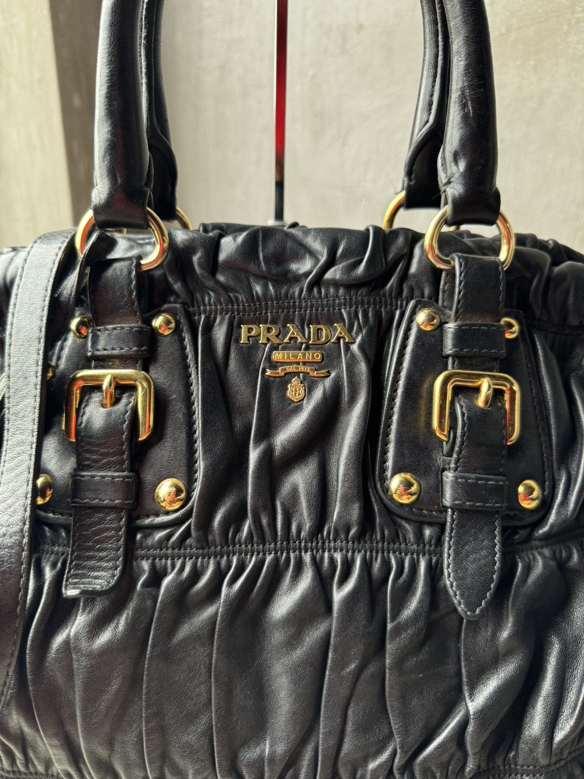 Prada Prada Black Nappa Gaufre Satchel Size ONE SIZE - 5 Thumbnail