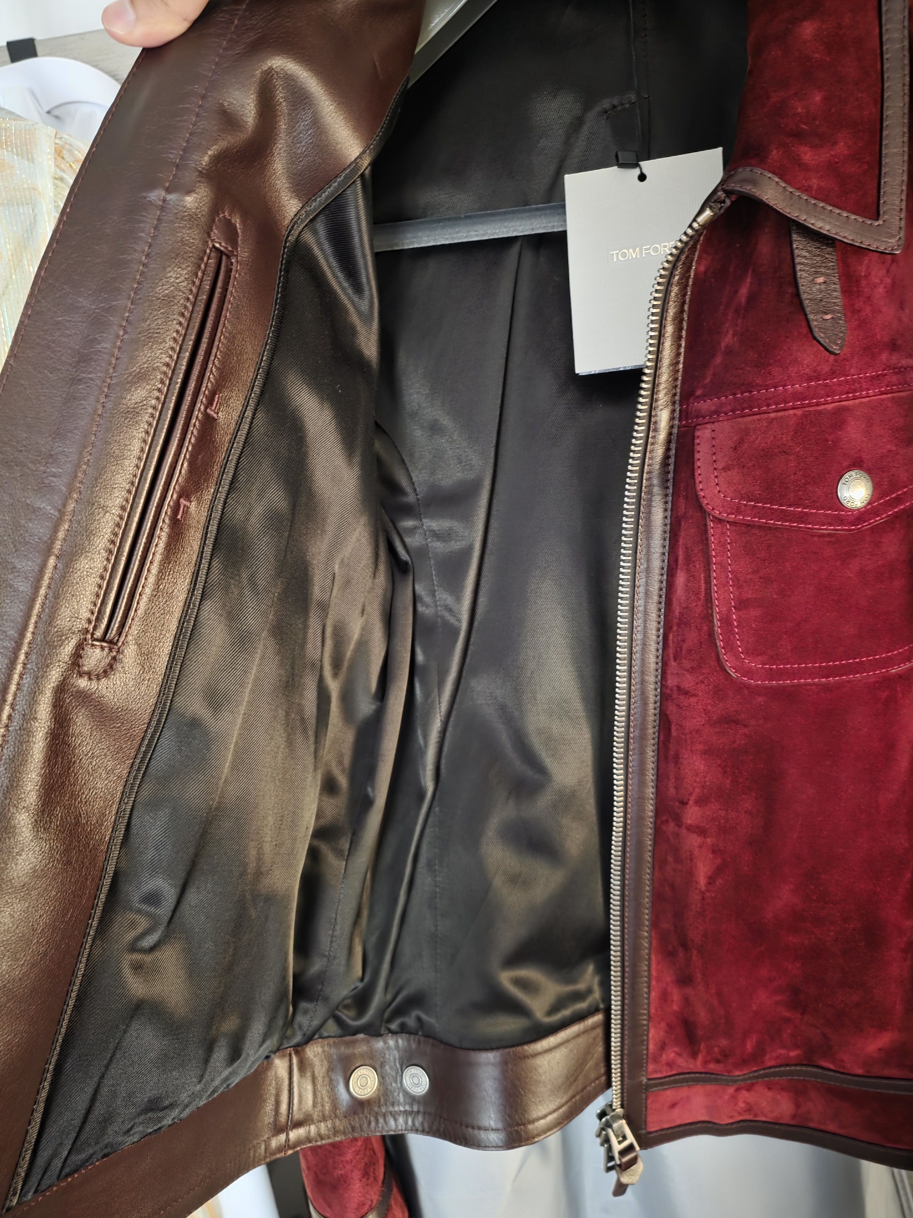 Tom Ford Tom ford red leather jacket Size US S / EU 44-46 / 1 - 5 Thumbnail