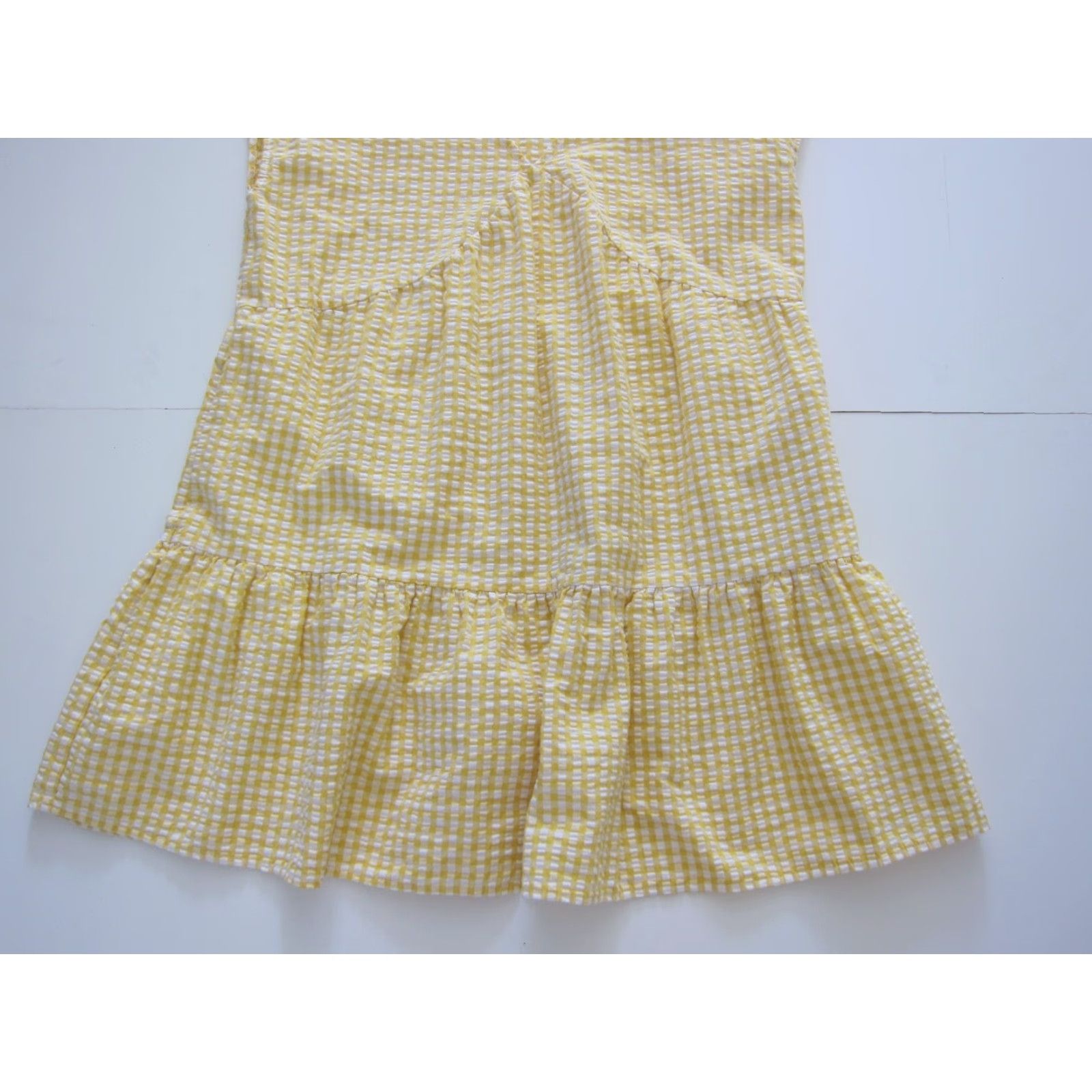 Vintage VINTAGE Time And True Cotton Stretch Yellow White Plaid Pocket V-Neck Tunic Dress 12-14 Size XL / US 12-14 / IT 48-50 - 8 Thumbnail
