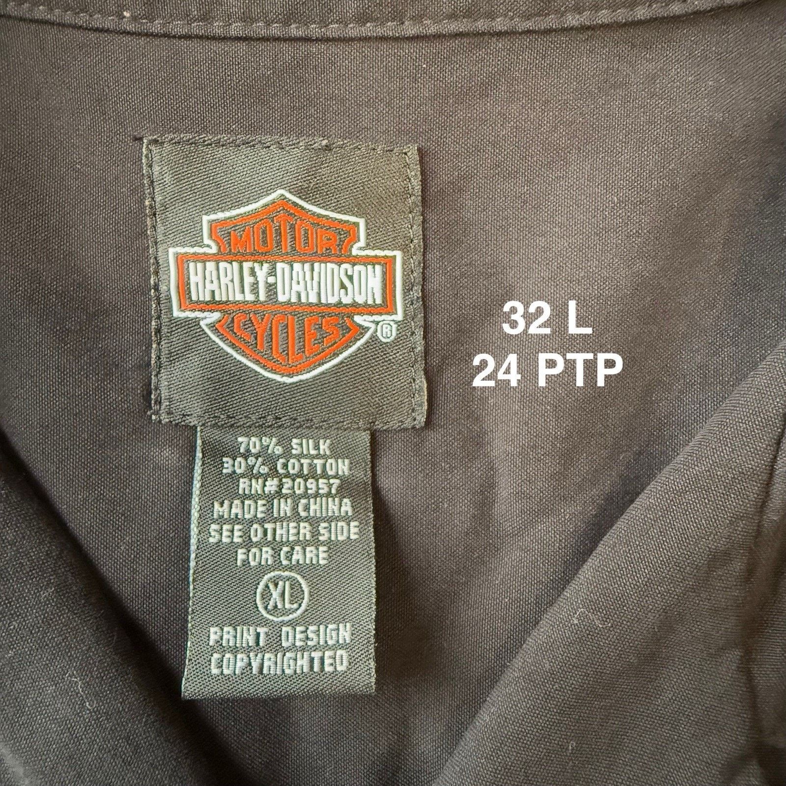 Harley Davidson Harley Davidson Silk Shirt XL Black Short Sleeve Button Size US XL / EU 56 / 4 - 5 Thumbnail
