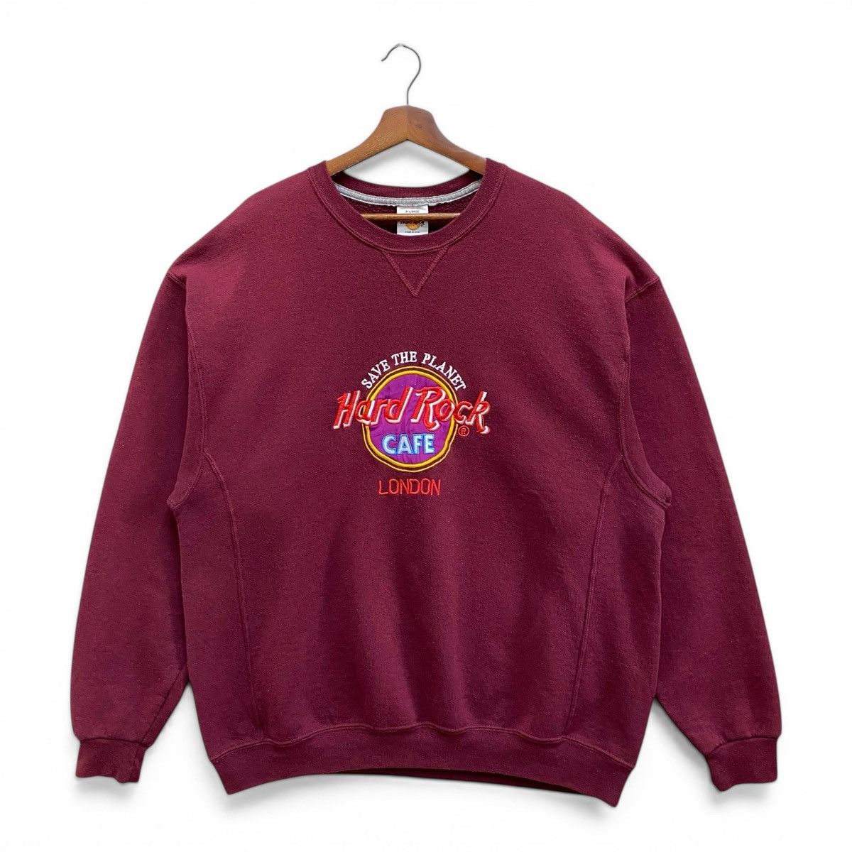 Hard Rock Cafe Vintage Hard Rock Cafe London Sweatshirt Made In USA XL Size US XL / EU 56 / 4 - 1 Thumbnail