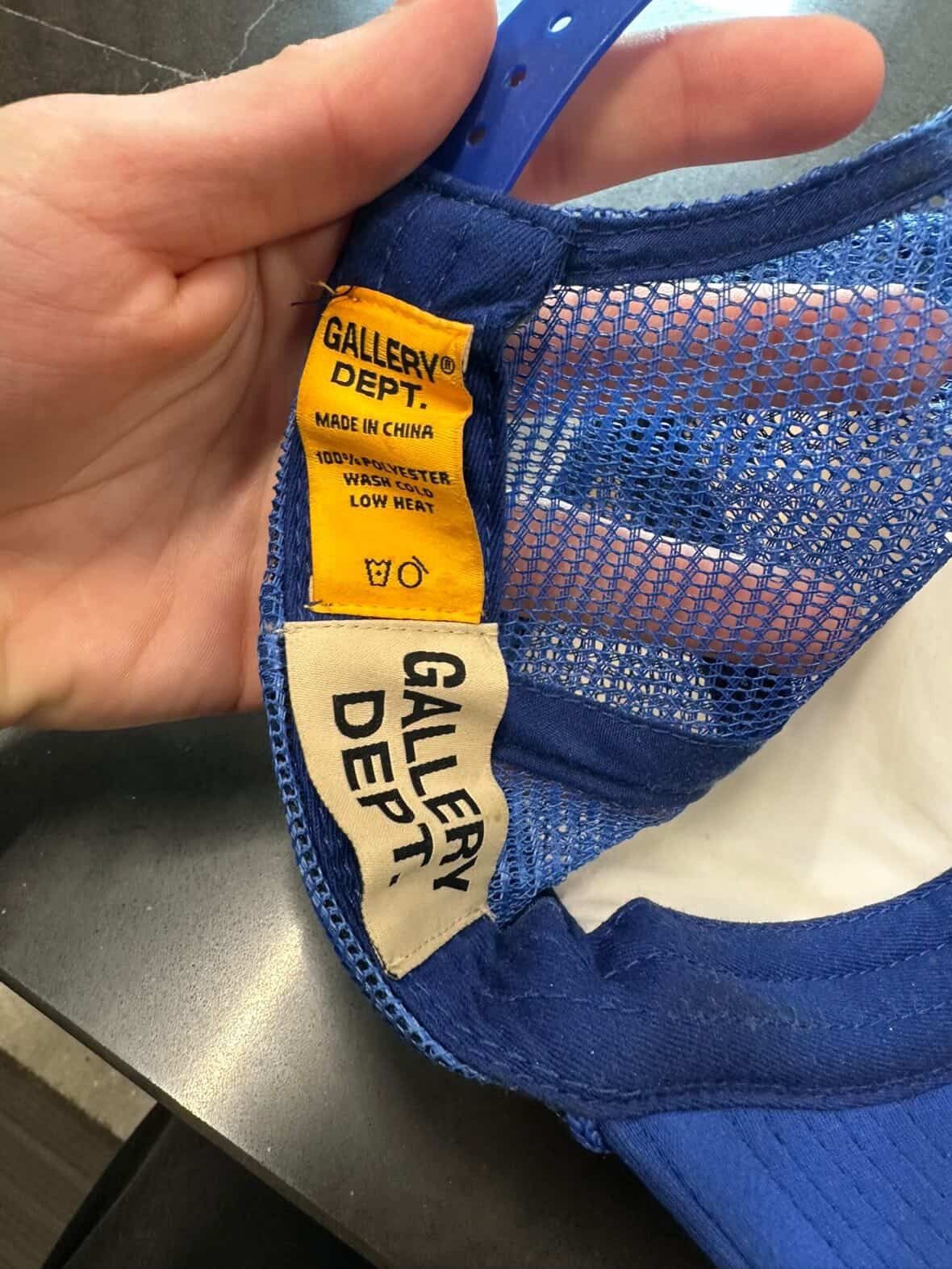 Gallery Dept. Gallery Dept. Logo Trucker Hat Blue Yellow Size ONE SIZE - 3 Thumbnail